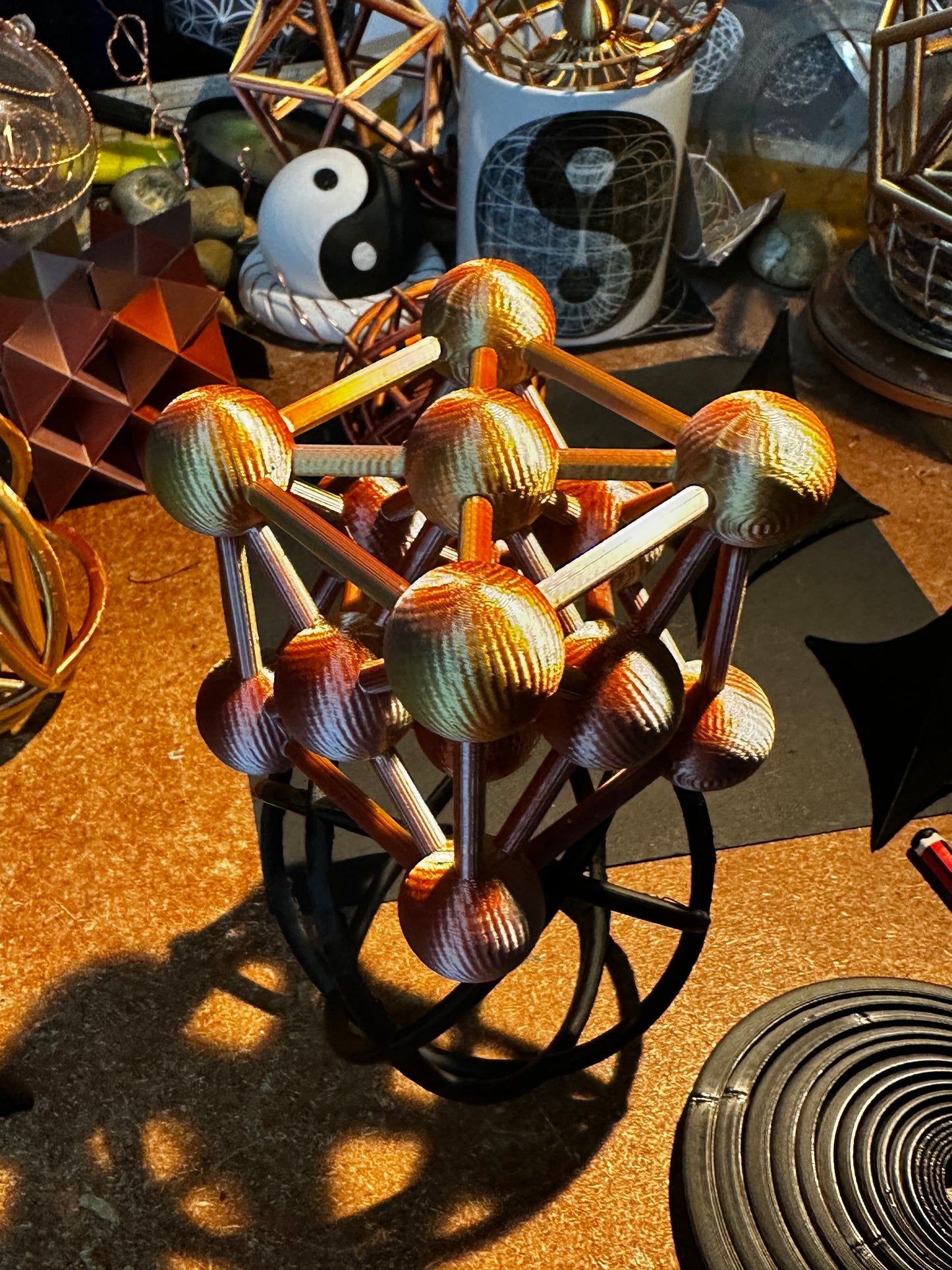 3D Printed Metatron’s Cube with Merkaba – Sacred Geometry of Creation & Light