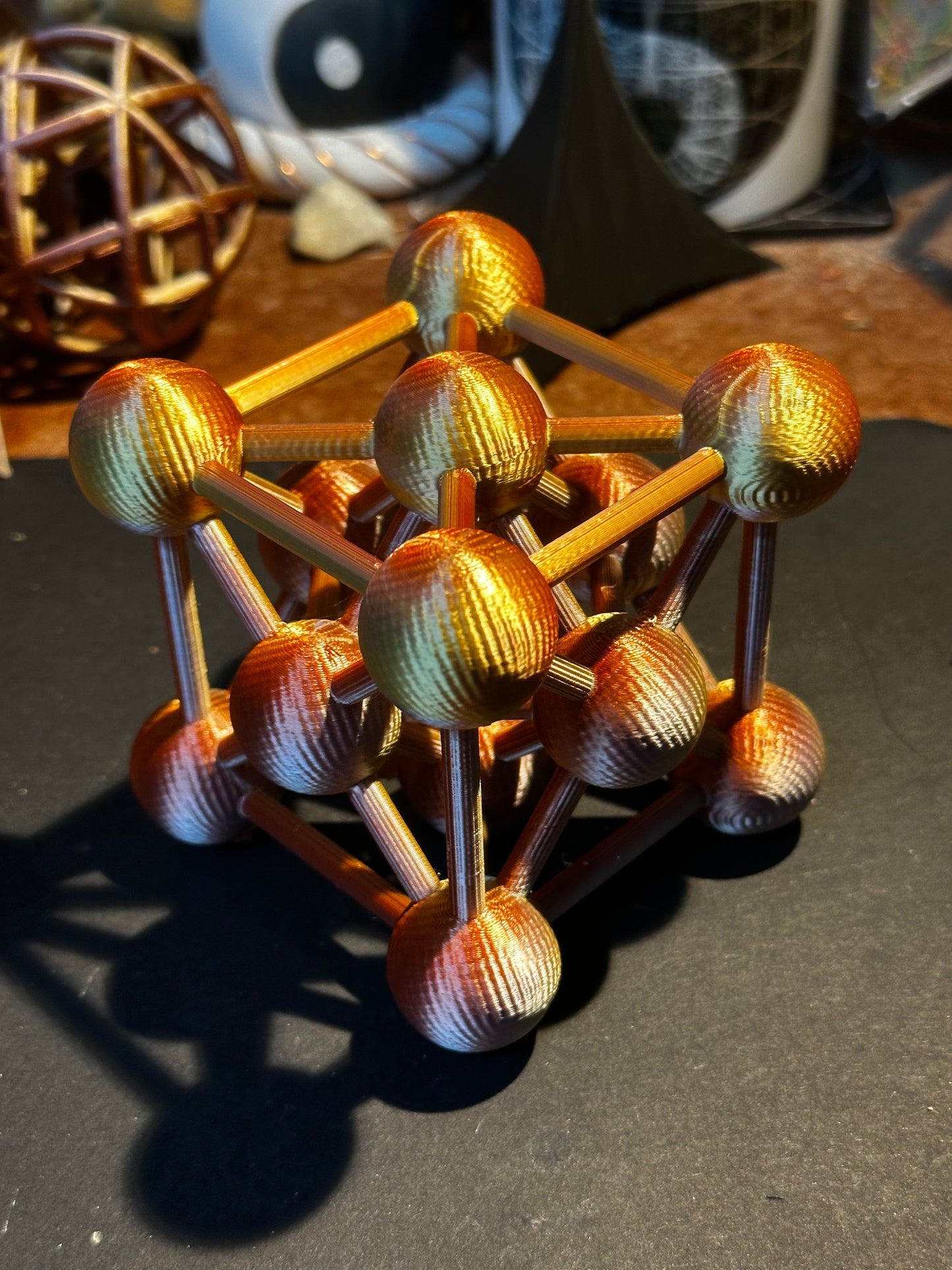 3D Printed Metatron’s Cube with Merkaba – Sacred Geometry of Creation & Light