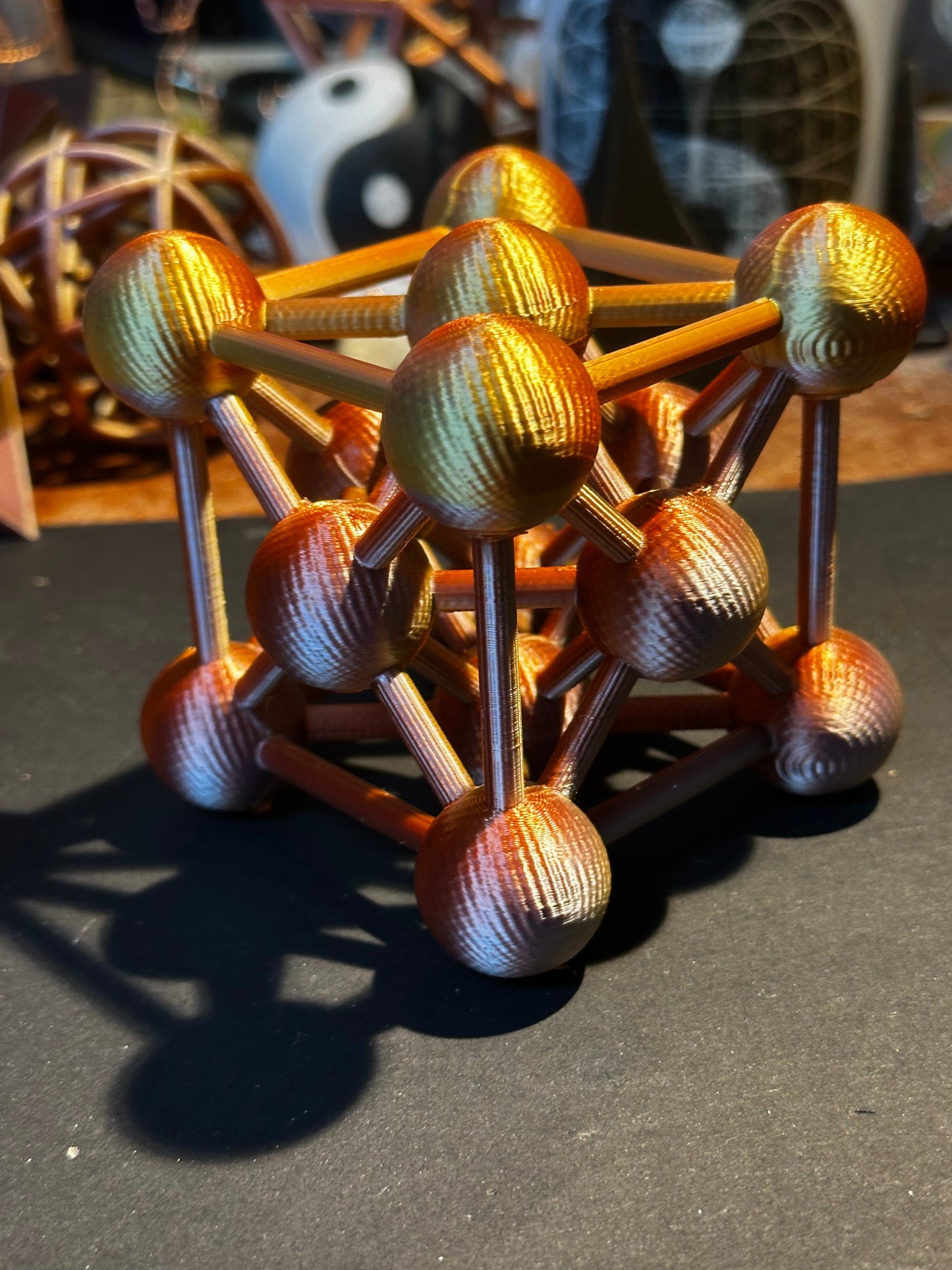 3D Printed Metatron’s Cube with Merkaba – Sacred Geometry of Creation & Light