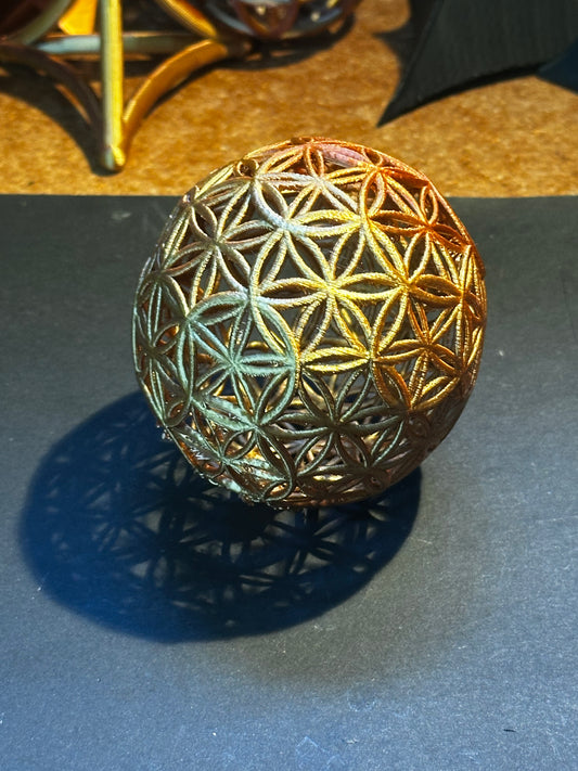 Flower of Life Sphere – Sacred Geometry Art (80mm)