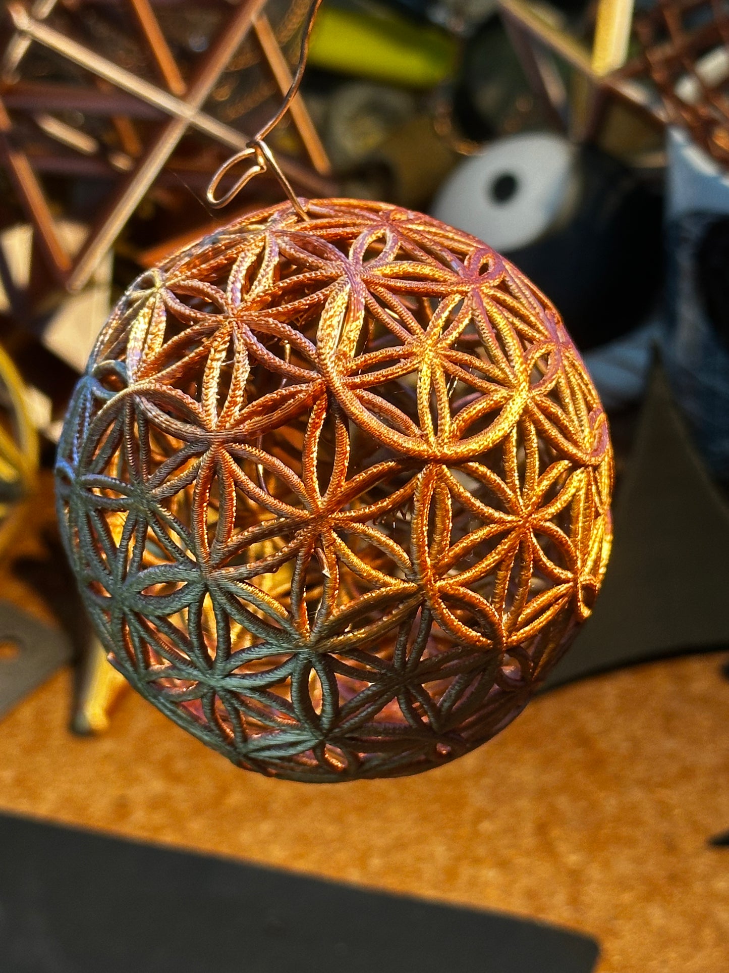 Flower of Life Sphere – Sacred Geometry Art (80mm)