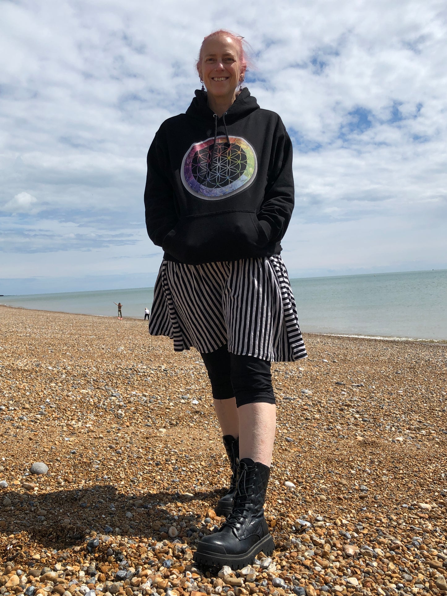 Flower of Life Rainbow College Hoodie - Nature of Flowers