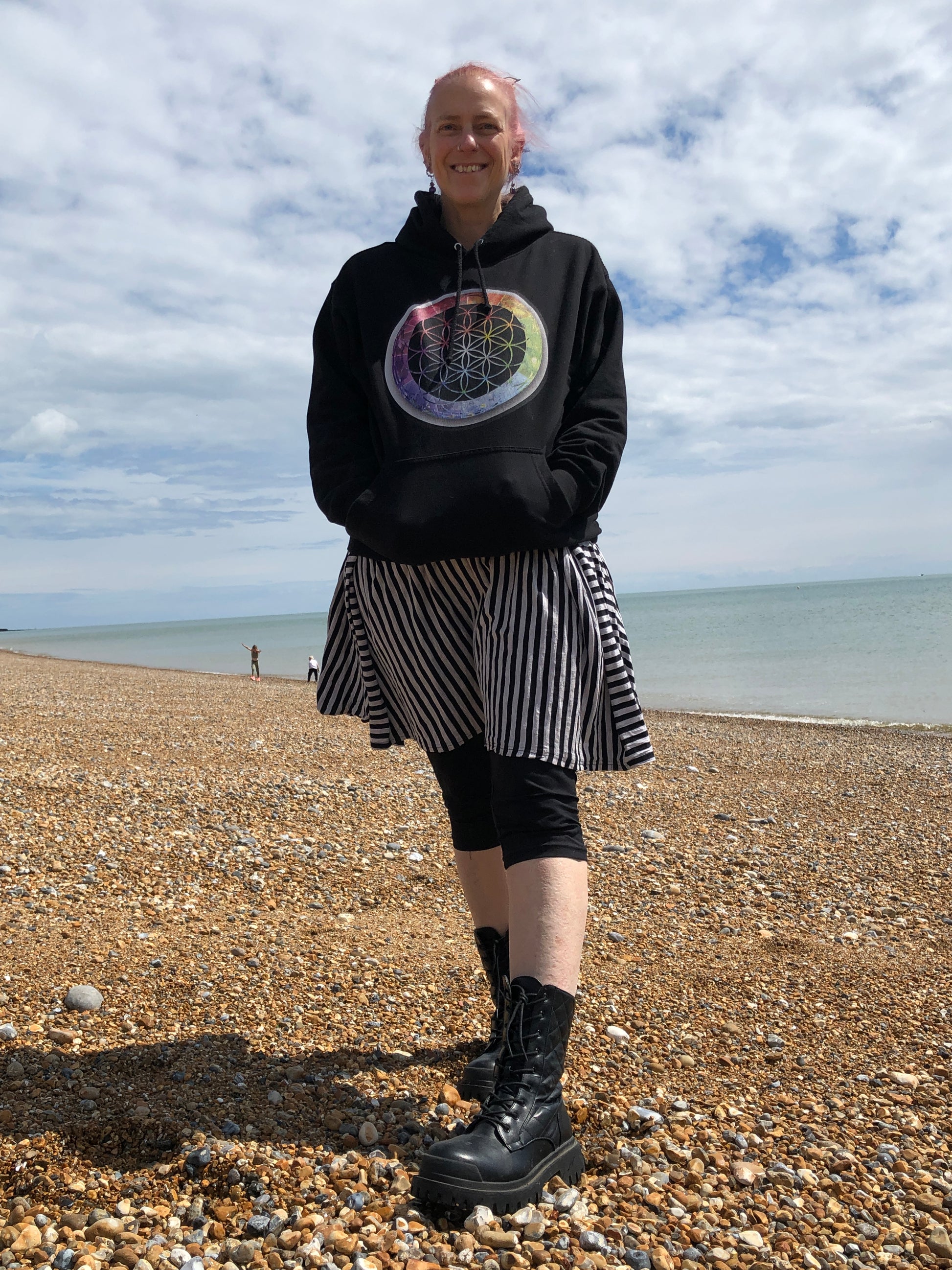 Flower of Life Rainbow College Hoodie - Nature of Flowers