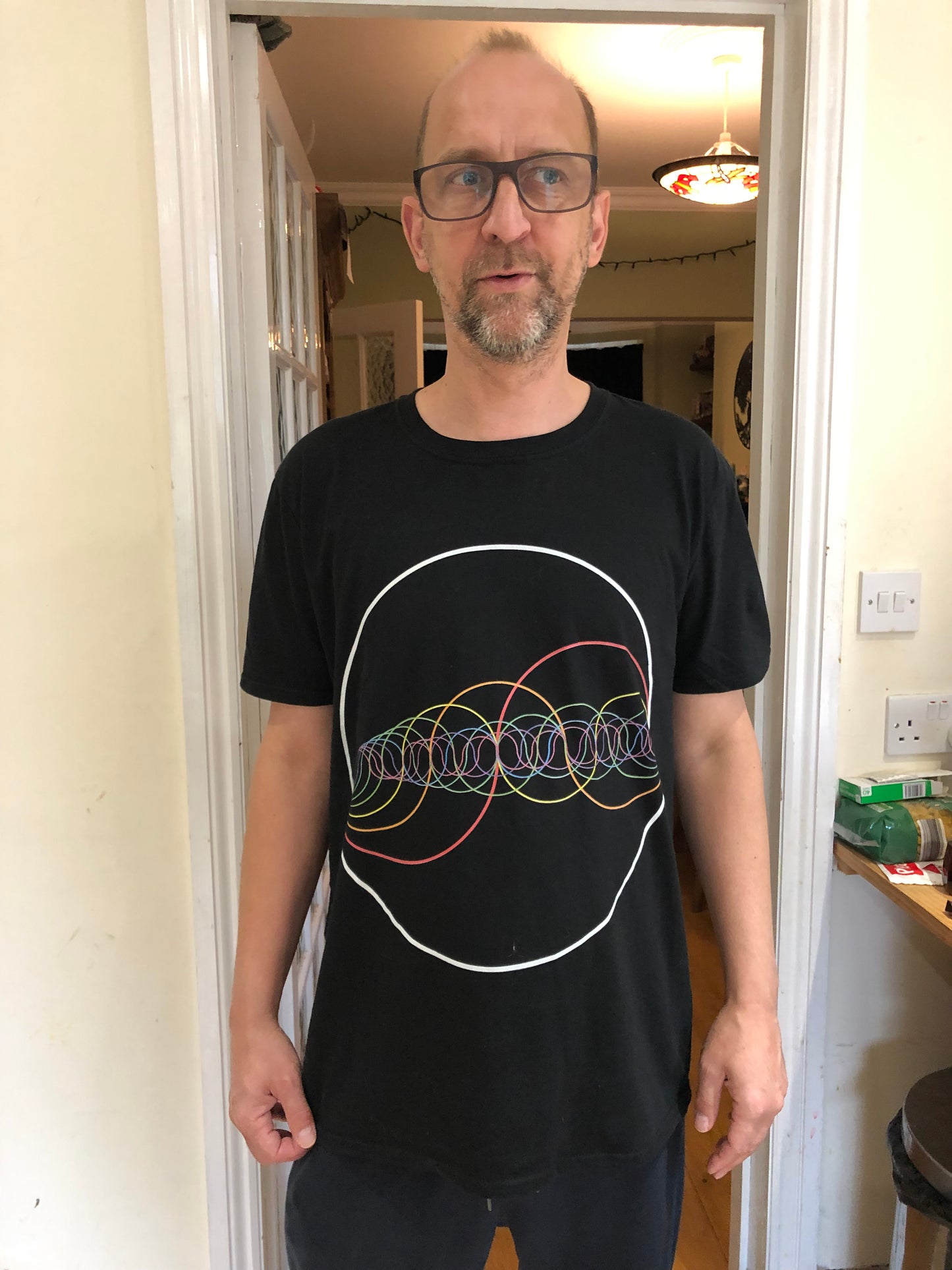Waves in Circle T-Shirt - Nature of Flowers