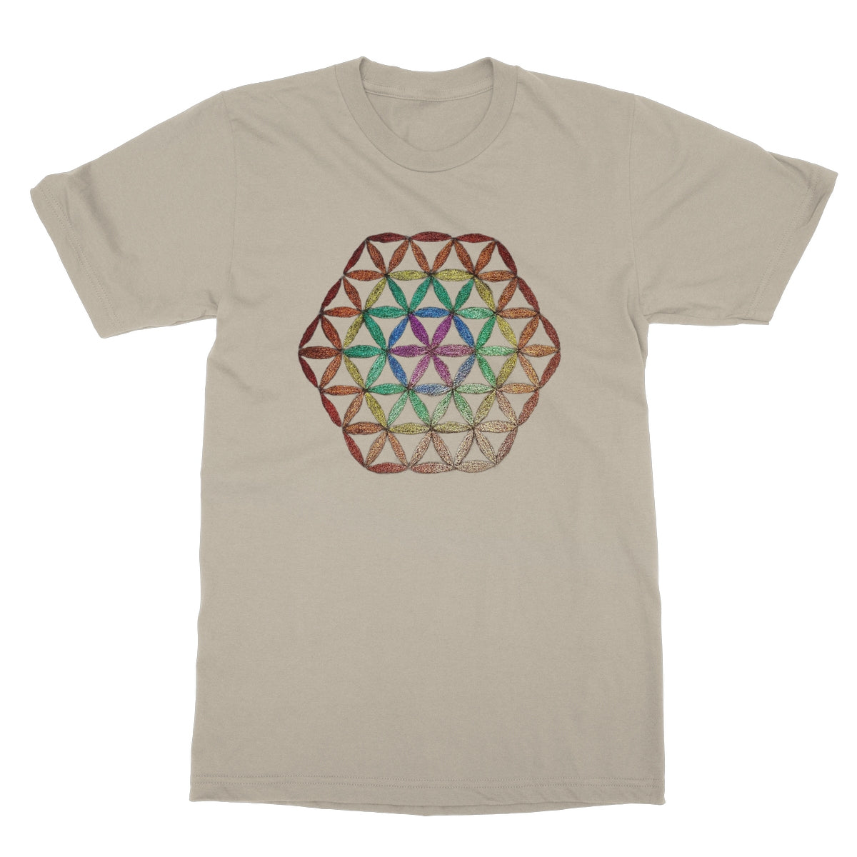 Flower of Life in Colour Softstyle T-Shirt