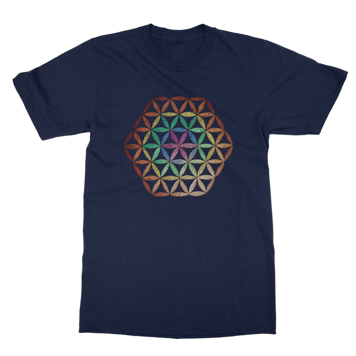Flower of Life in Colour Softstyle T-Shirt