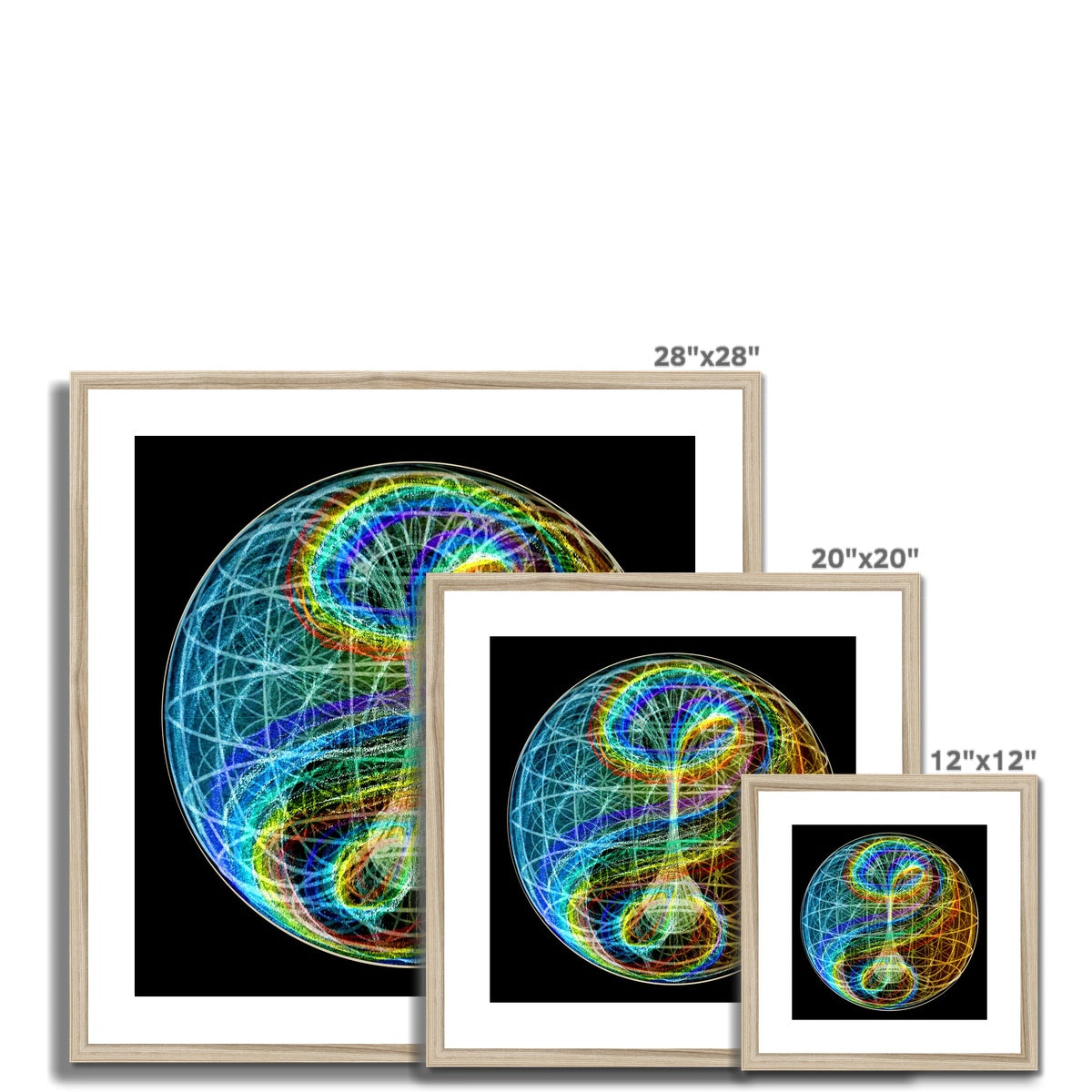 Torus Rainbow Flow Framed & Mounted Print