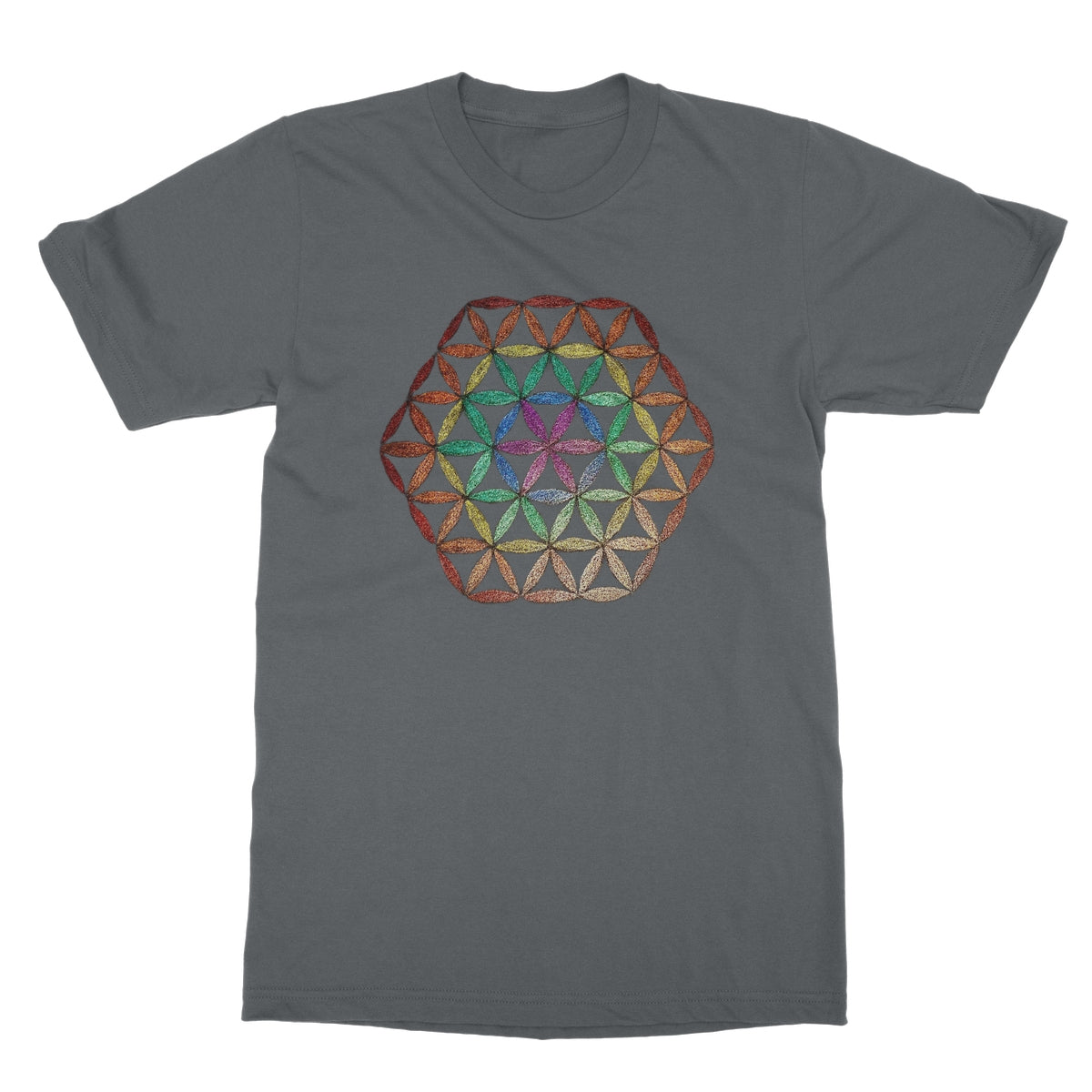 Flower of Life in Colour Softstyle T-Shirt