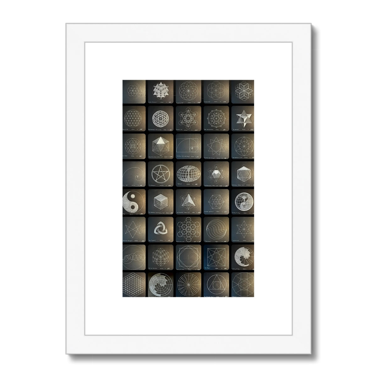 120 Sacred Geometry Artworks Part 1 Framed & Mounted Print