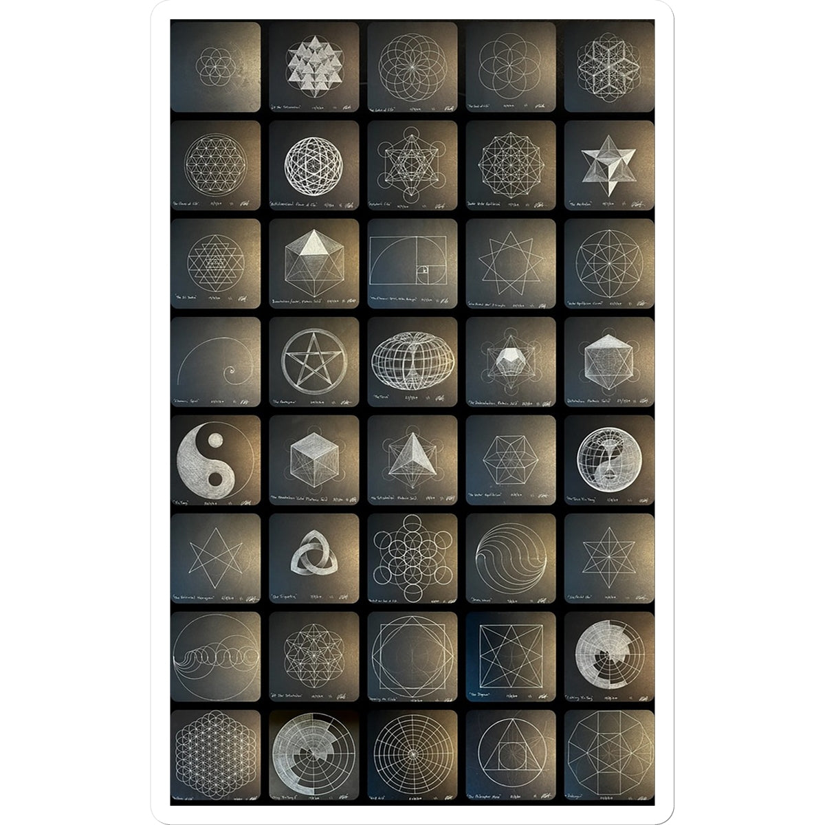 120 Sacred Geometry Artworks Part 1 Sticker
