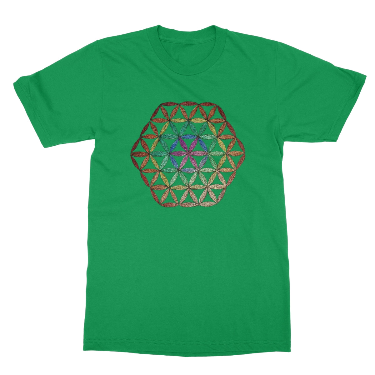 Flower of Life in Colour Softstyle T-Shirt