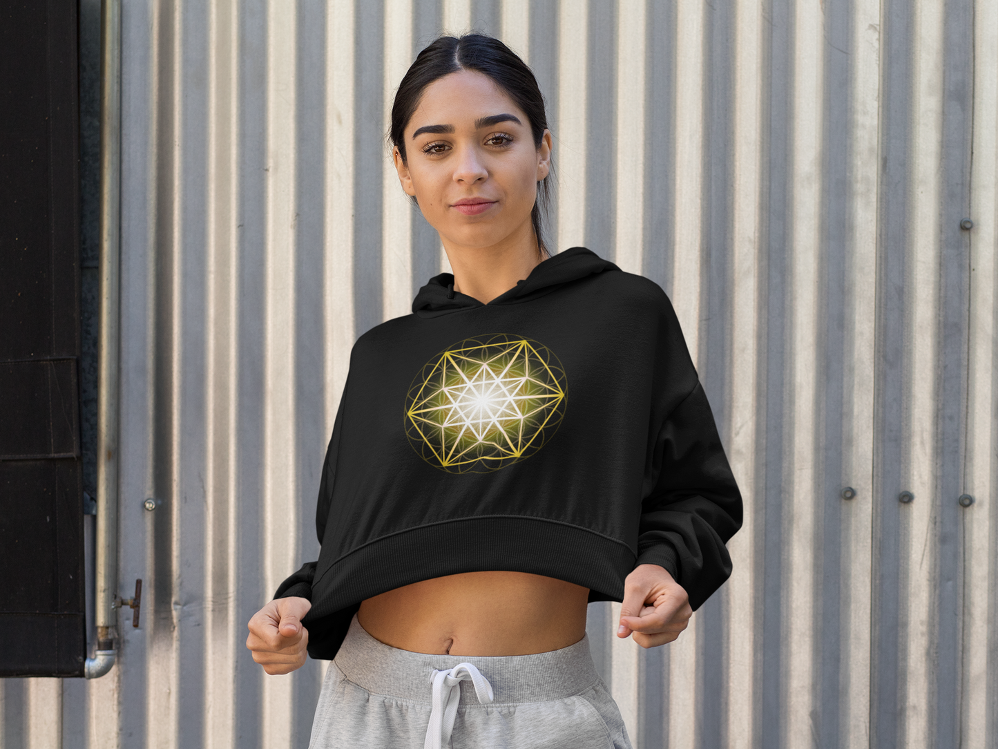Vector Equilibrium in Gold College Hoodie