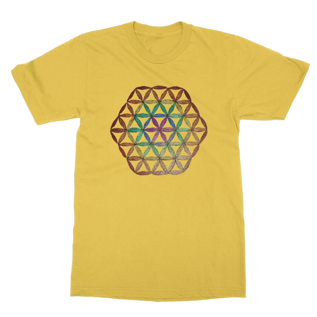 Flower of Life in Colour Softstyle T-Shirt