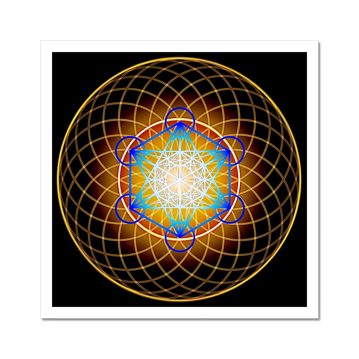 Metatron's Cube inside a New Flower of Life Print C-Type Print