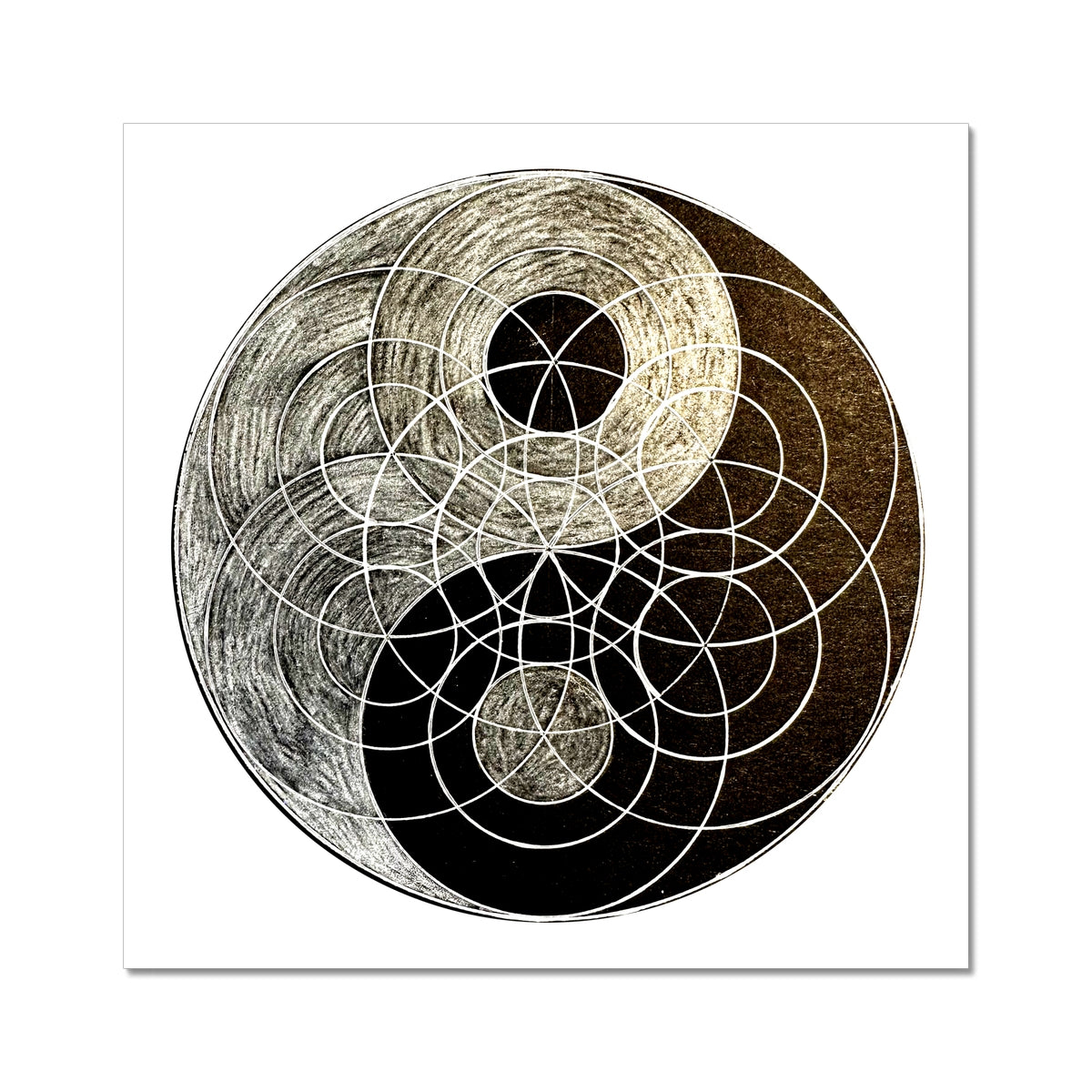 Yin Yang Golden Circle C-Type Print
