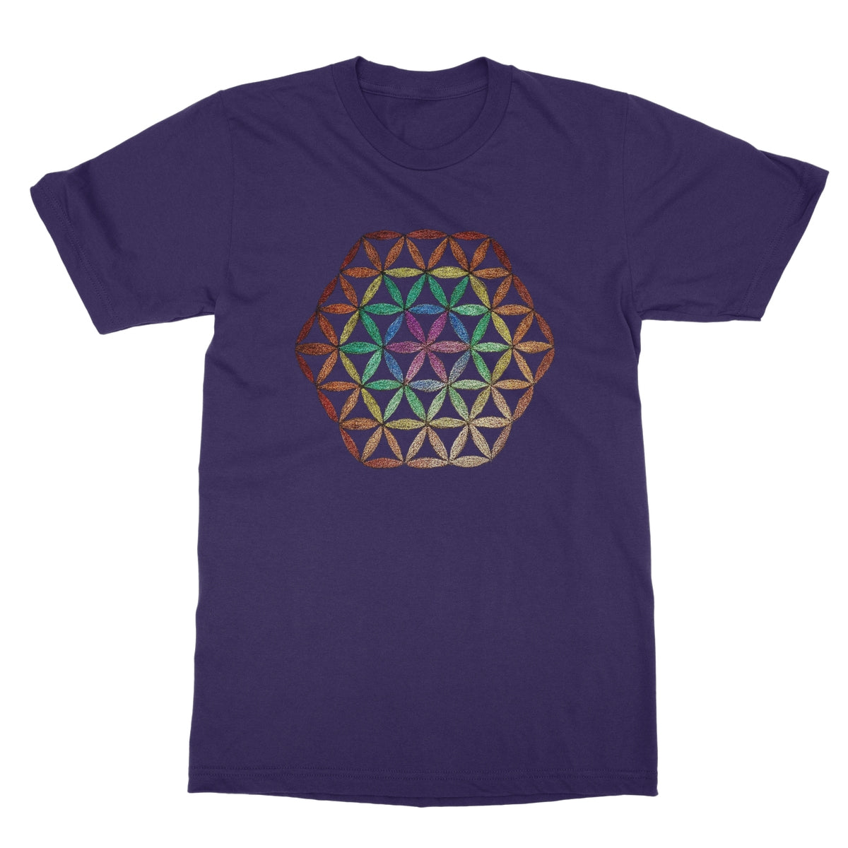 Flower of Life in Colour Softstyle T-Shirt