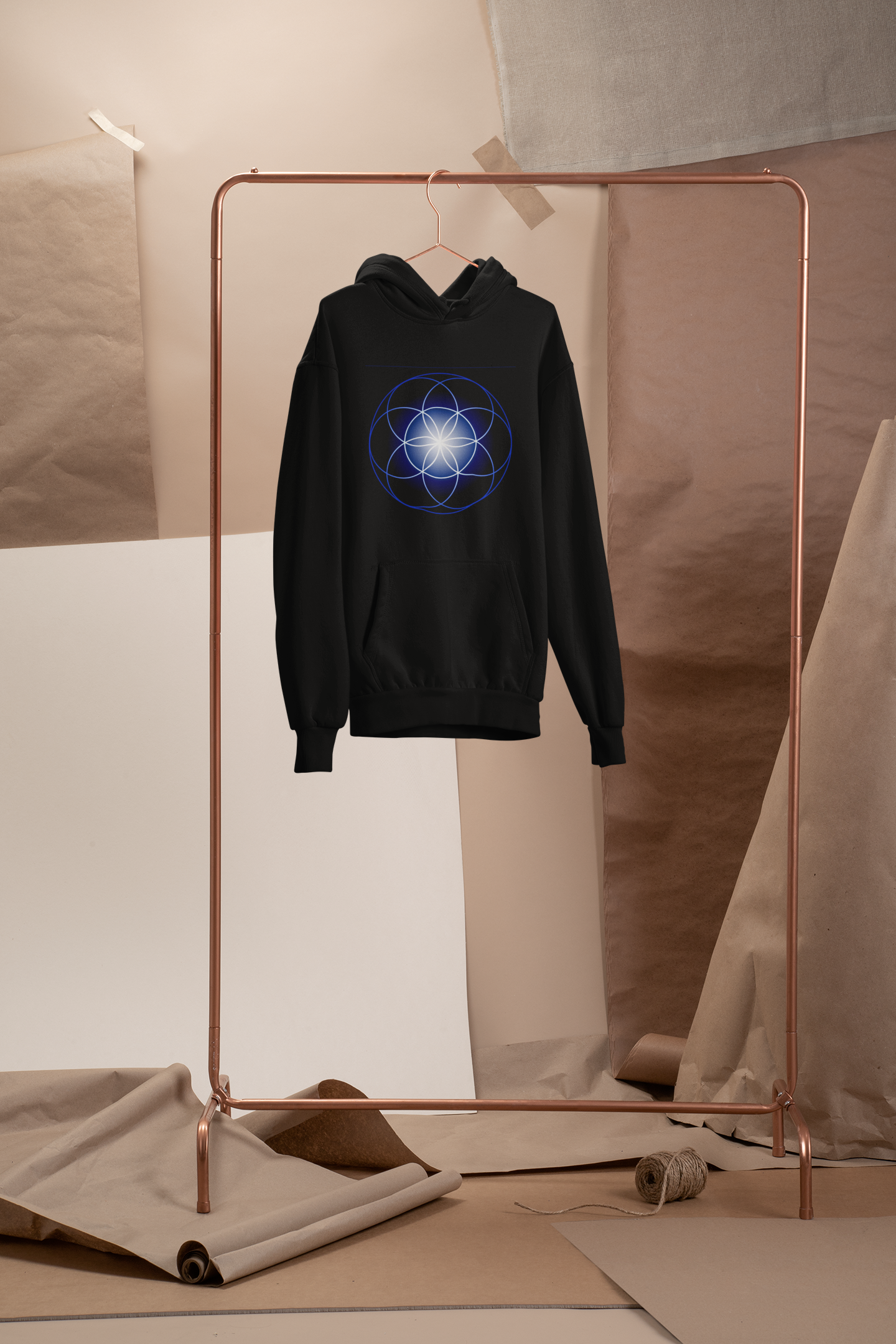 Seed of Life in Blue College Hoodie