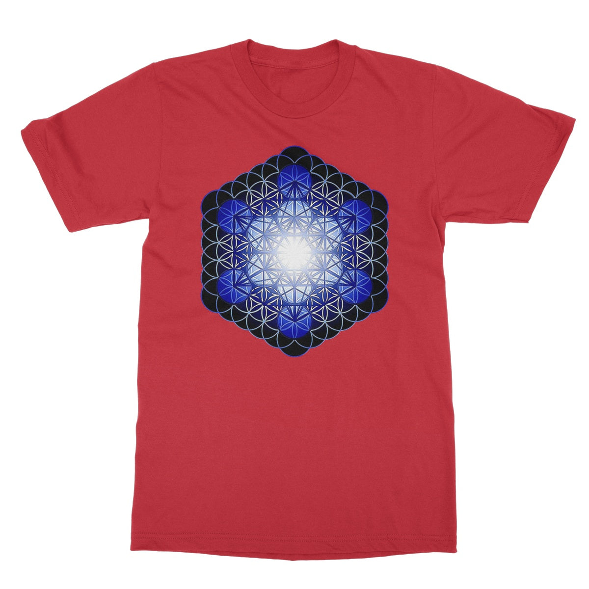 Fruit of Life Glow in Blue Softstyle T-Shirt
