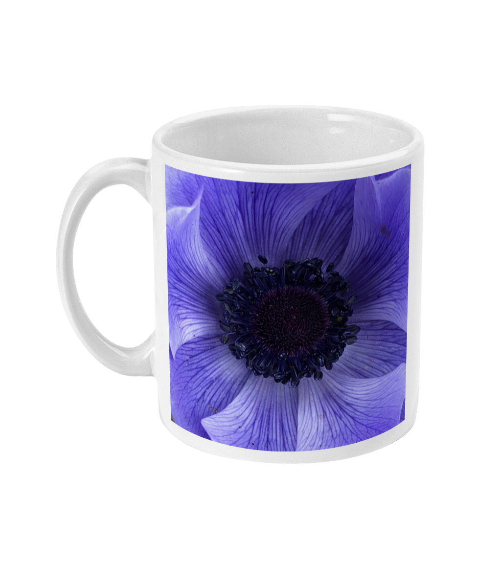 "Catching the blue wave" Blue Double Flower Mug - Nature of Flowers