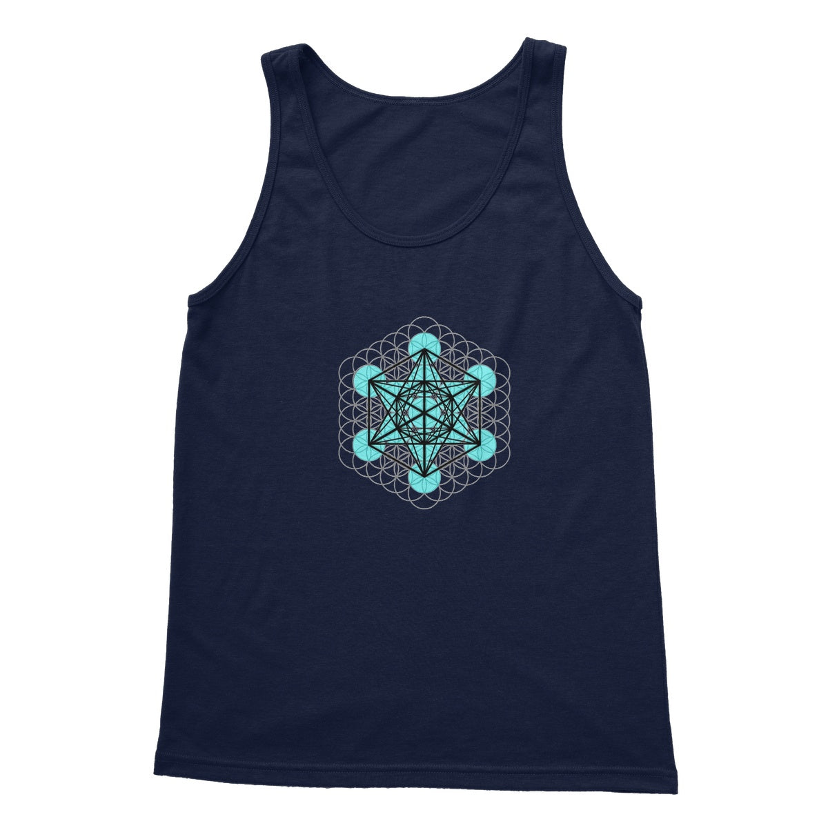 Fruit of Life, Metatron’s Cube Softstyle Tank Top - Nature of Flowers