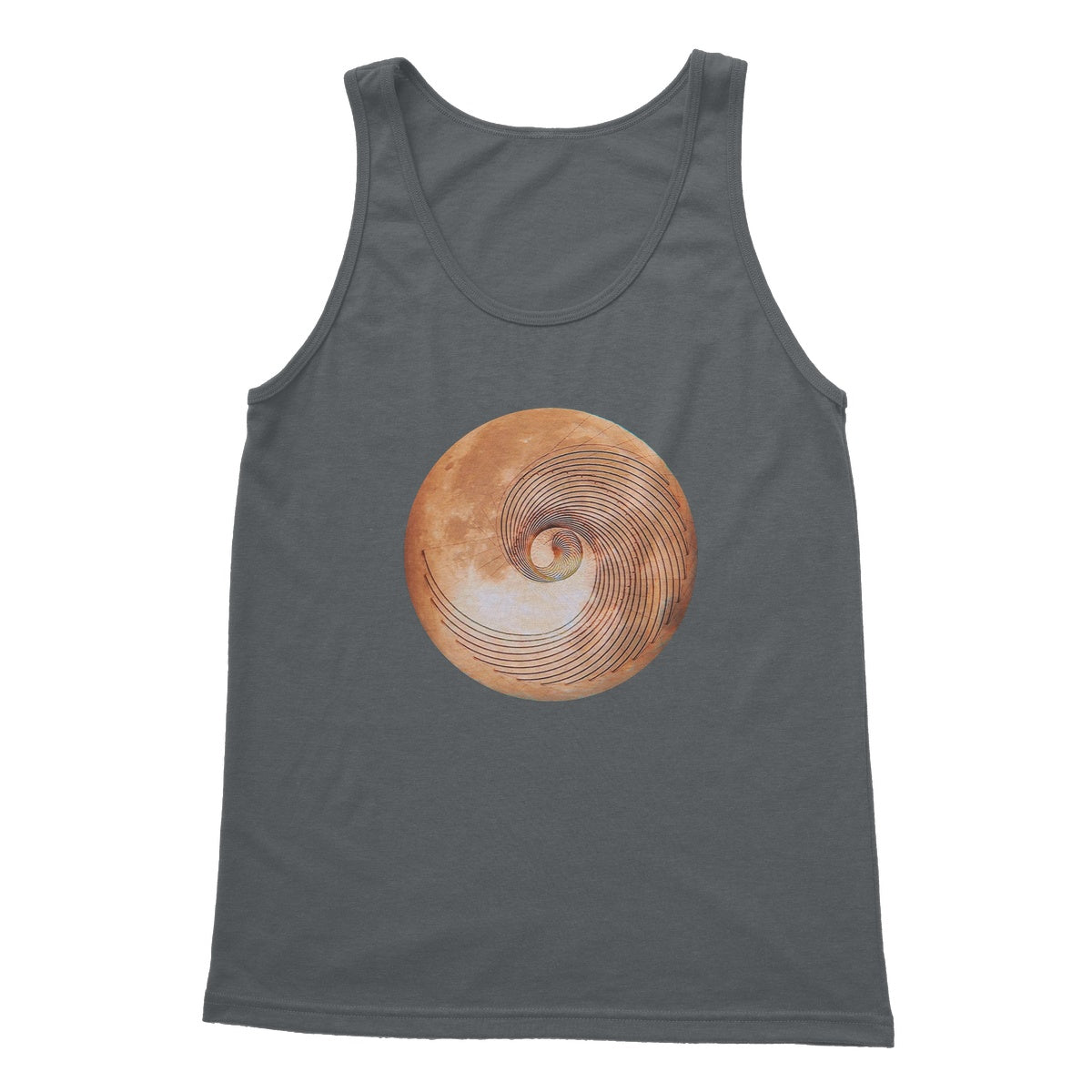 Fibonacci Moon Softstyle Tank Top - Nature of Flowers