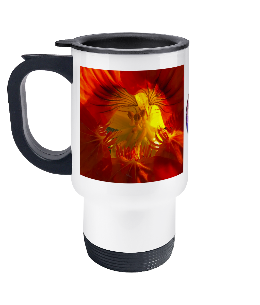Orange Flower Travel Mug - Nature of Flowers