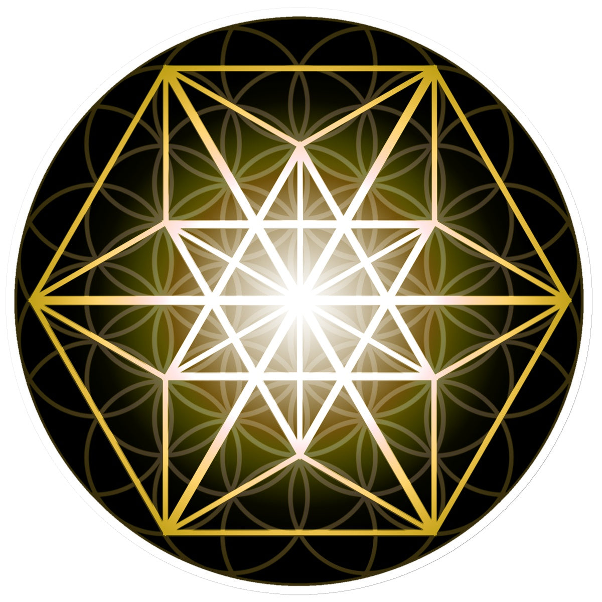 Vector Equilibrium in Gold Sticker