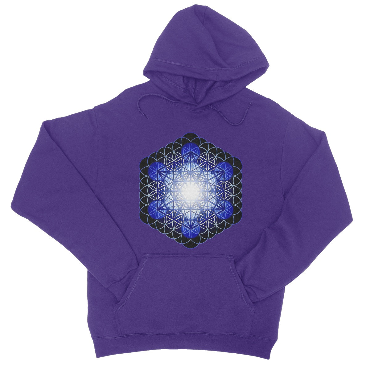 Fruit of Life Glow in Blue College Hoodie