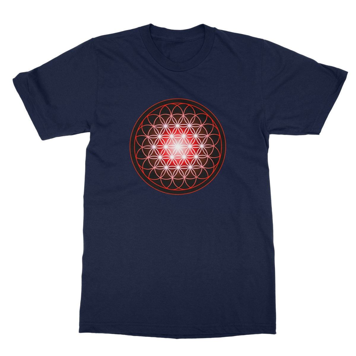 Flower of Life in Red Softstyle T-Shirt