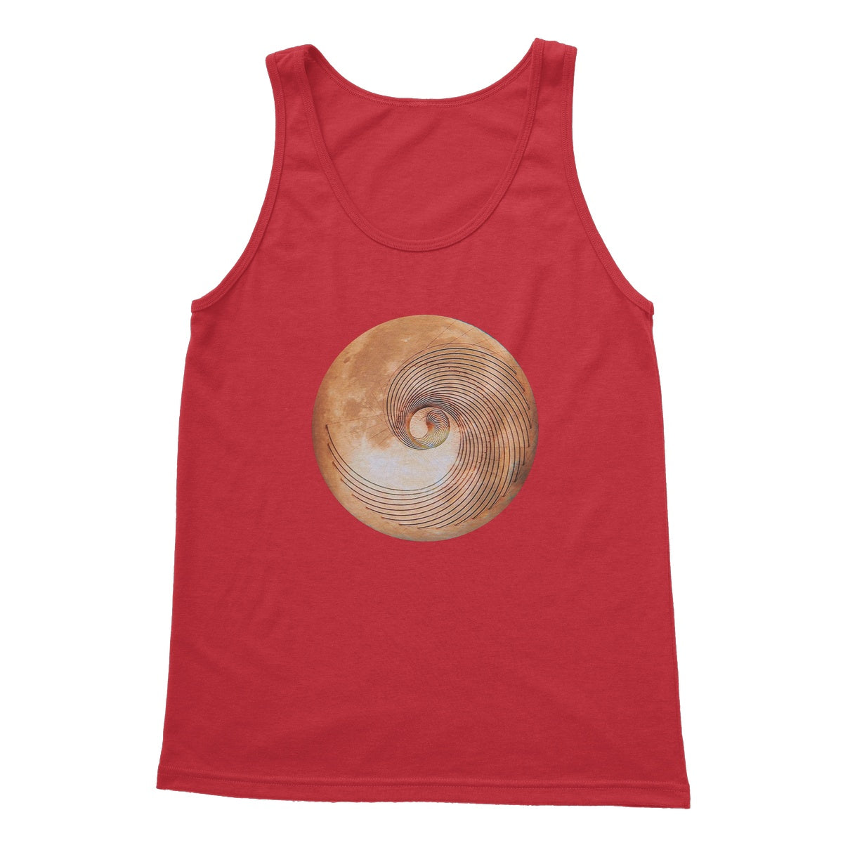 Fibonacci Moon Softstyle Tank Top - Nature of Flowers