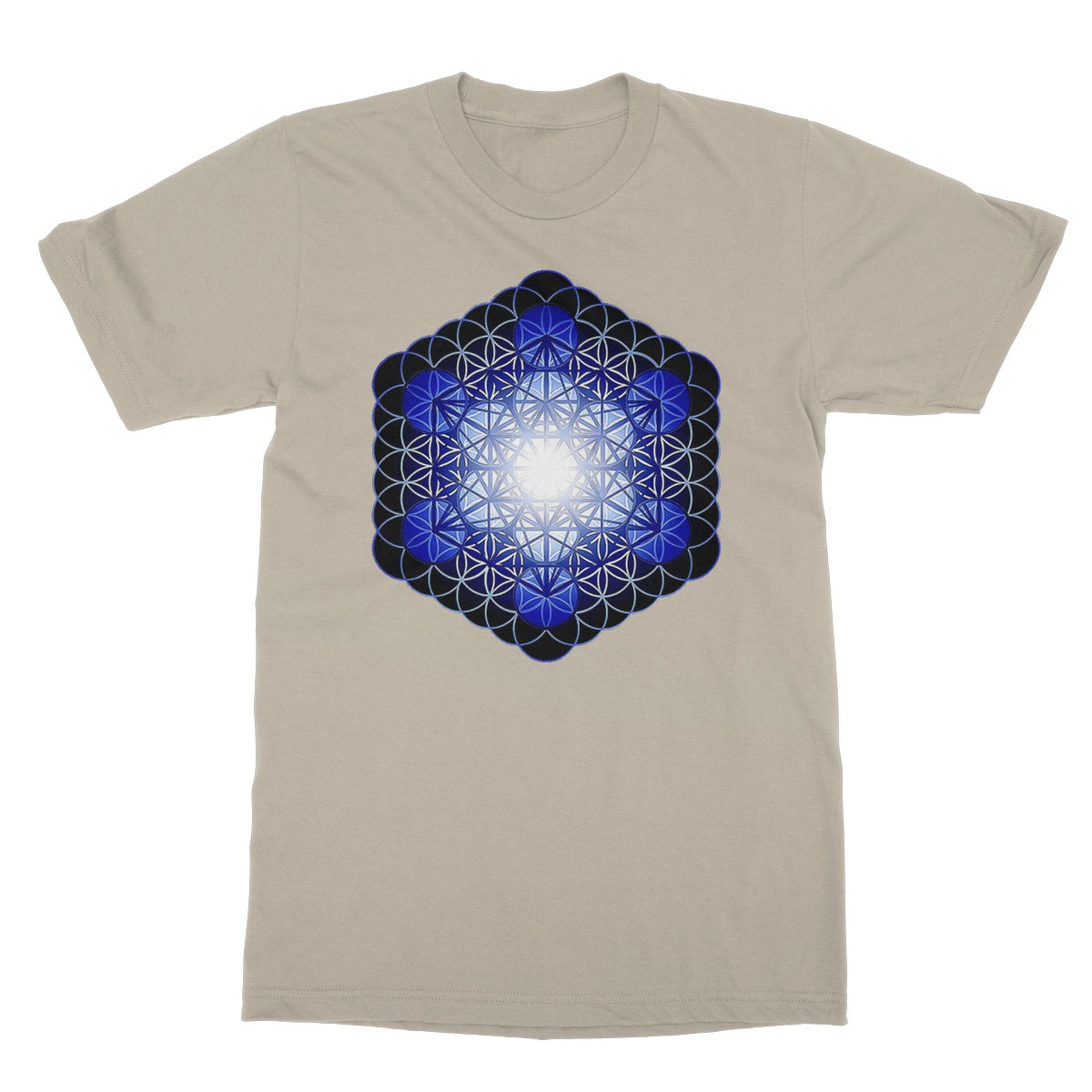Fruit of Life Glow in Blue Softstyle T-Shirt