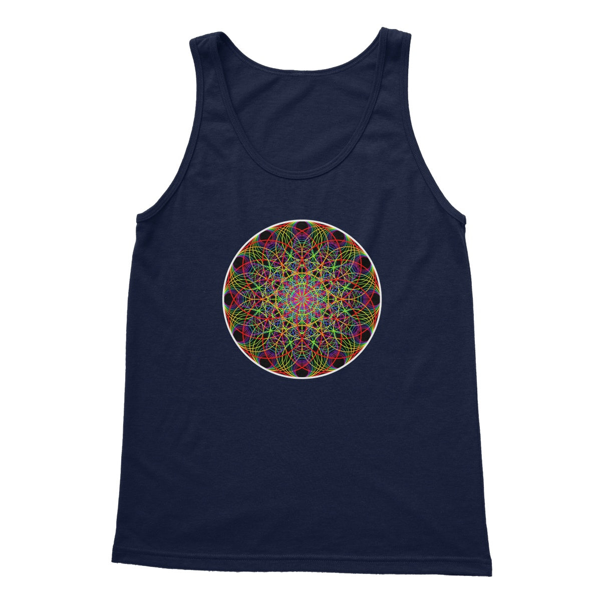 Twelve Sound Waves in a Circle Softstyle Tank Top - Nature of Flowers