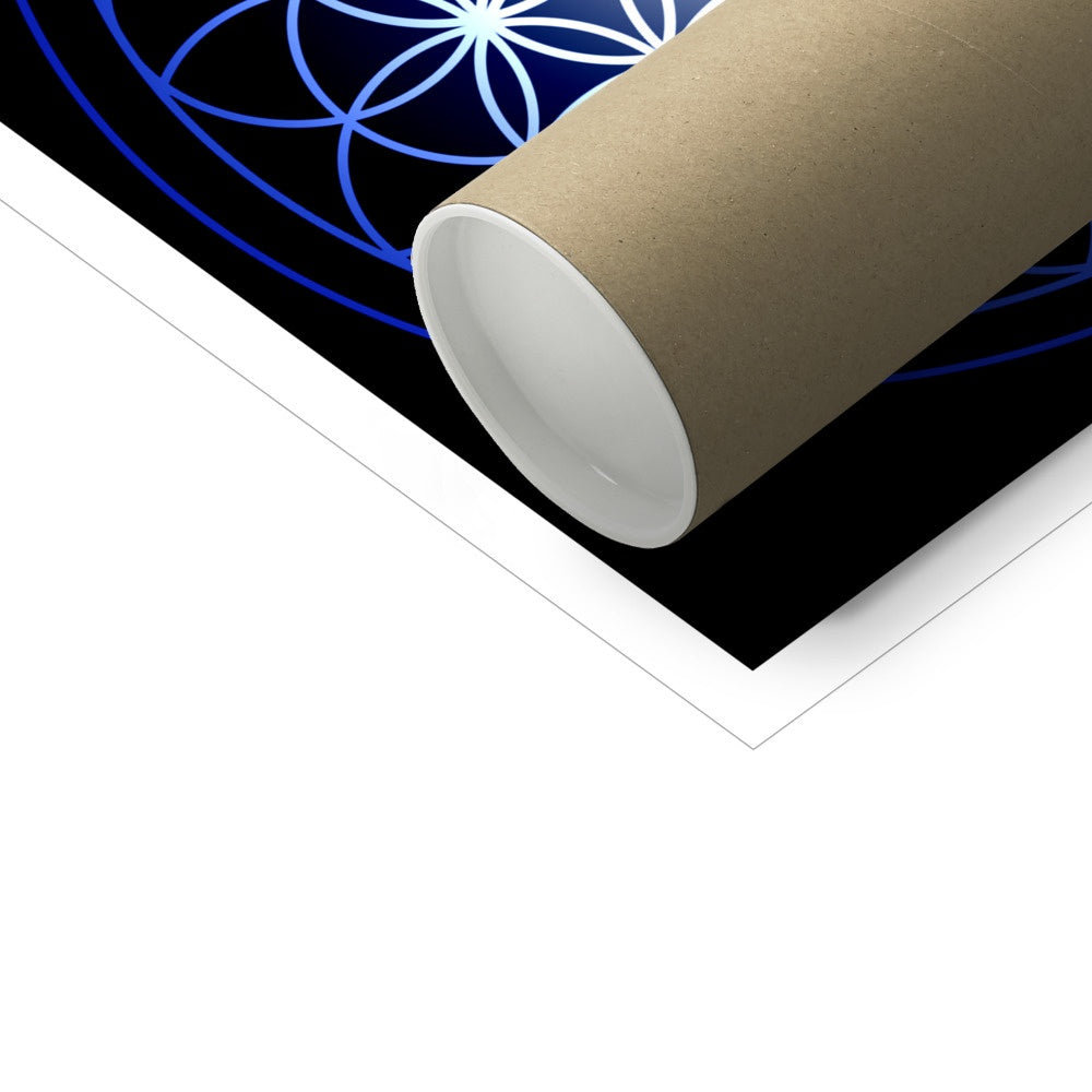 Flower of Life in Blue Print C-Type Print - Nature of Flowers