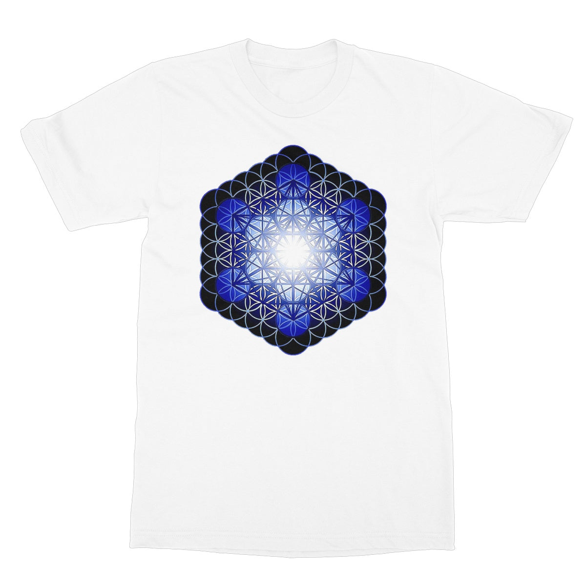 Fruit of Life Glow in Blue Softstyle T-Shirt