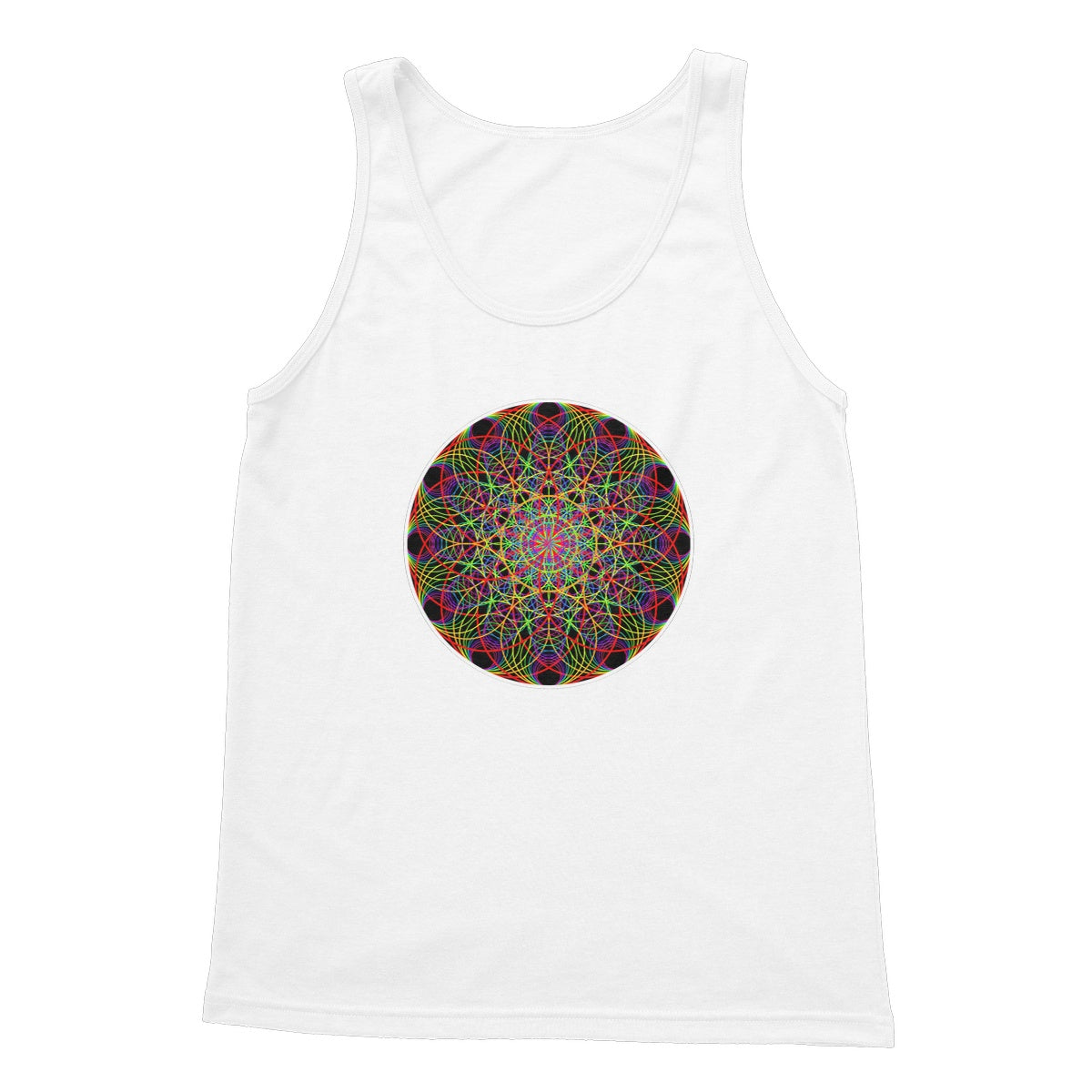 Twelve Sound Waves in a Circle Softstyle Tank Top - Nature of Flowers