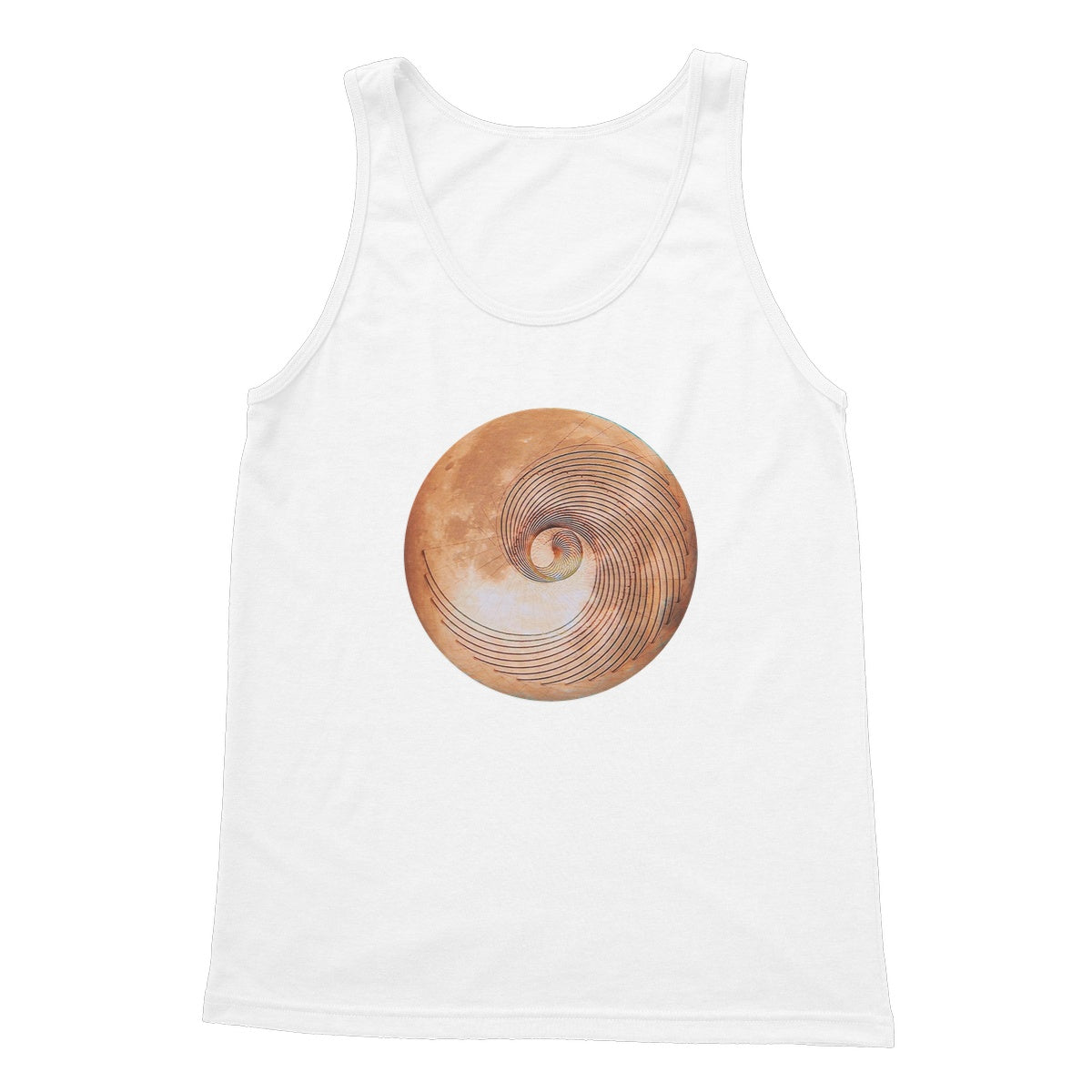 Fibonacci Moon Softstyle Tank Top - Nature of Flowers