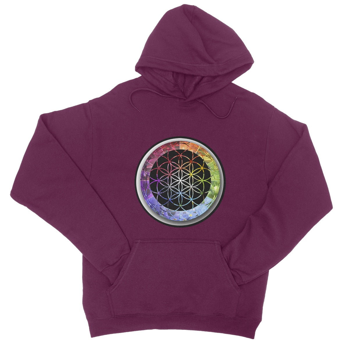 Flower of Life Rainbow College Hoodie - Nature of Flowers
