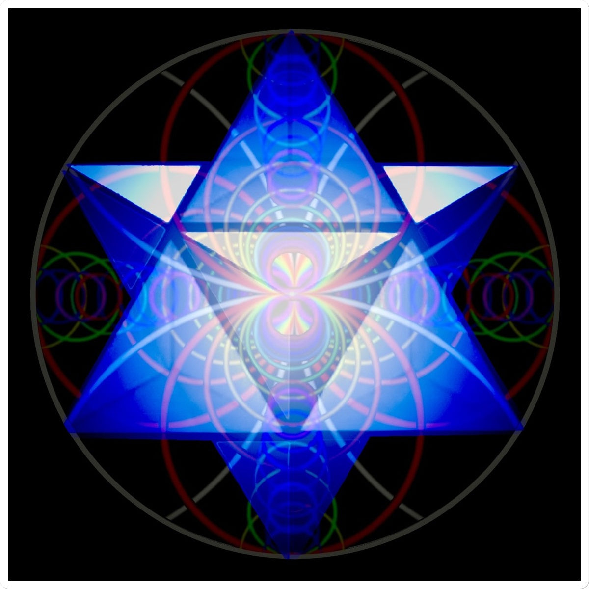 Merkaba Star Created With Sound Waves print Sticker