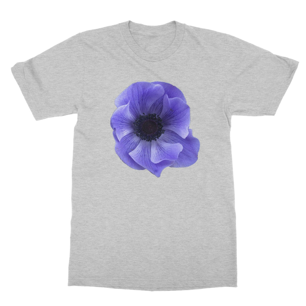 Mistral Blue Anemone Flower Softstyle T-Shirt