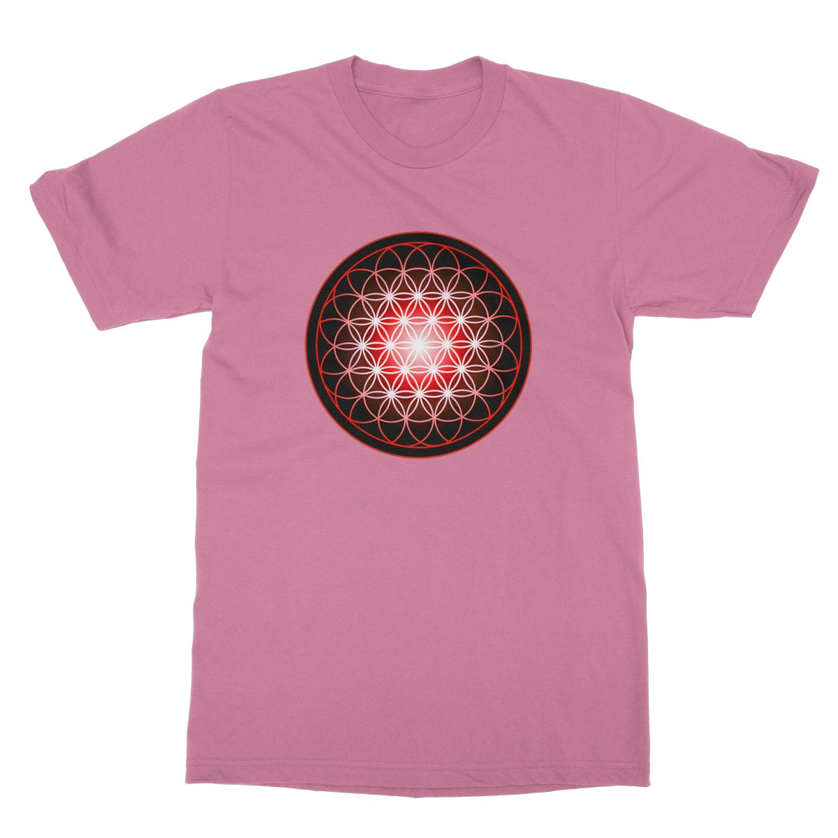 Flower of Life in Red Softstyle T-Shirt
