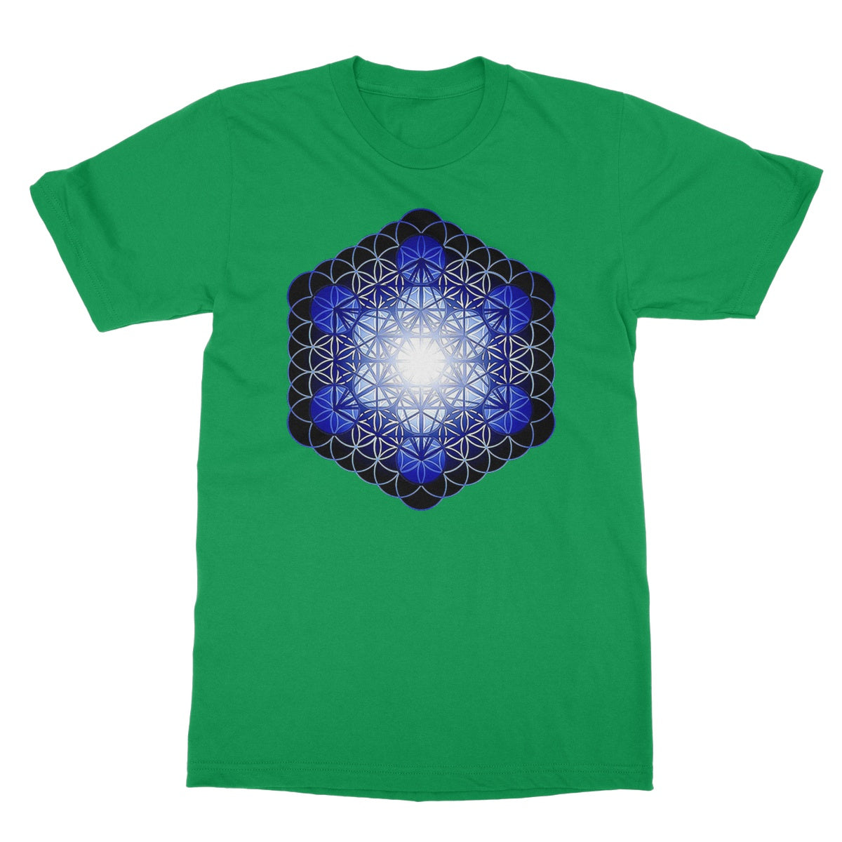 Fruit of Life Glow in Blue Softstyle T-Shirt