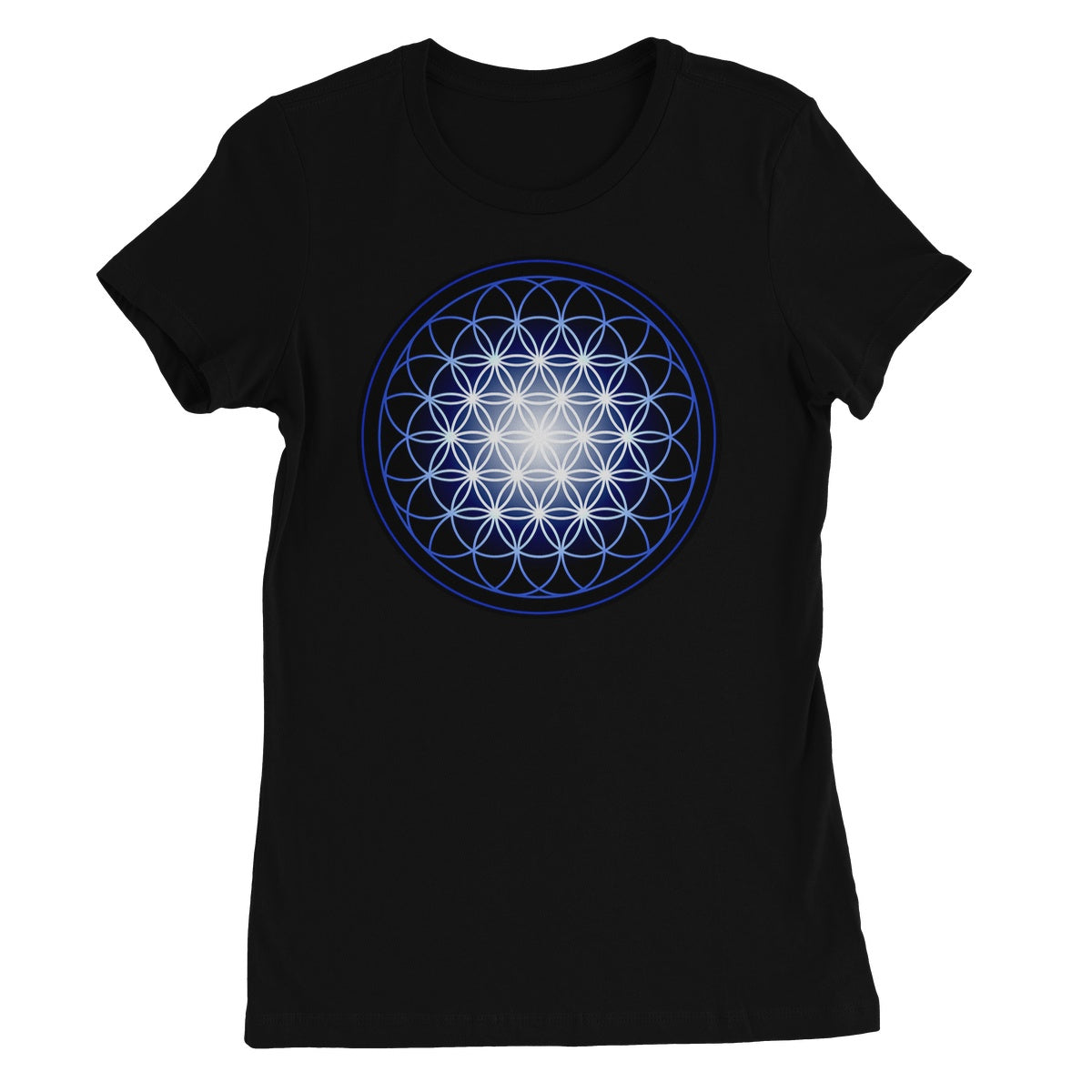 Flower of Life in Blue Women's T-Shirt - Nature of Flowers