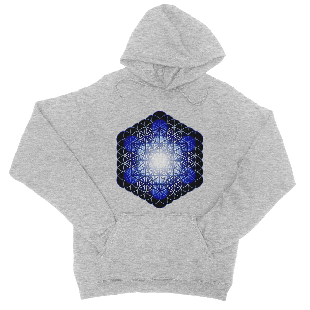 Fruit of Life Glow in Blue College Hoodie
