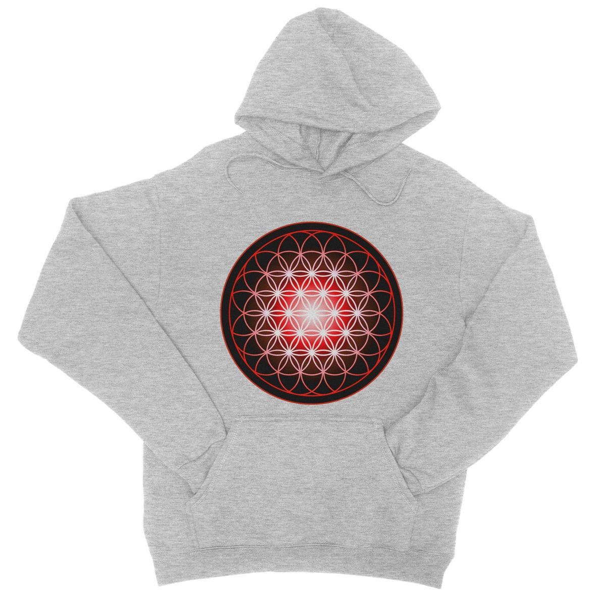Flower of Life in Red College Hoodie