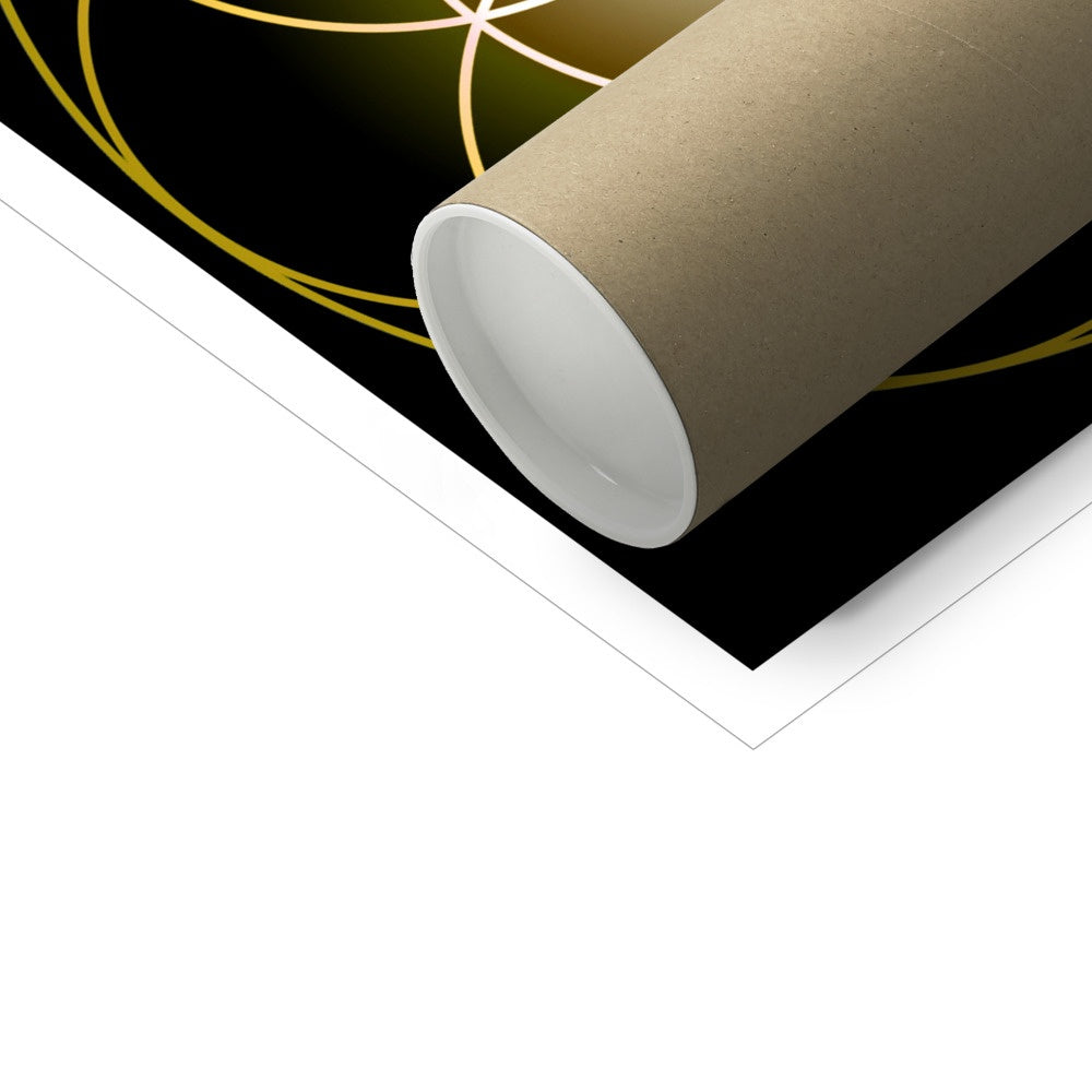 Seed of Life in Gold Print C-Type Print