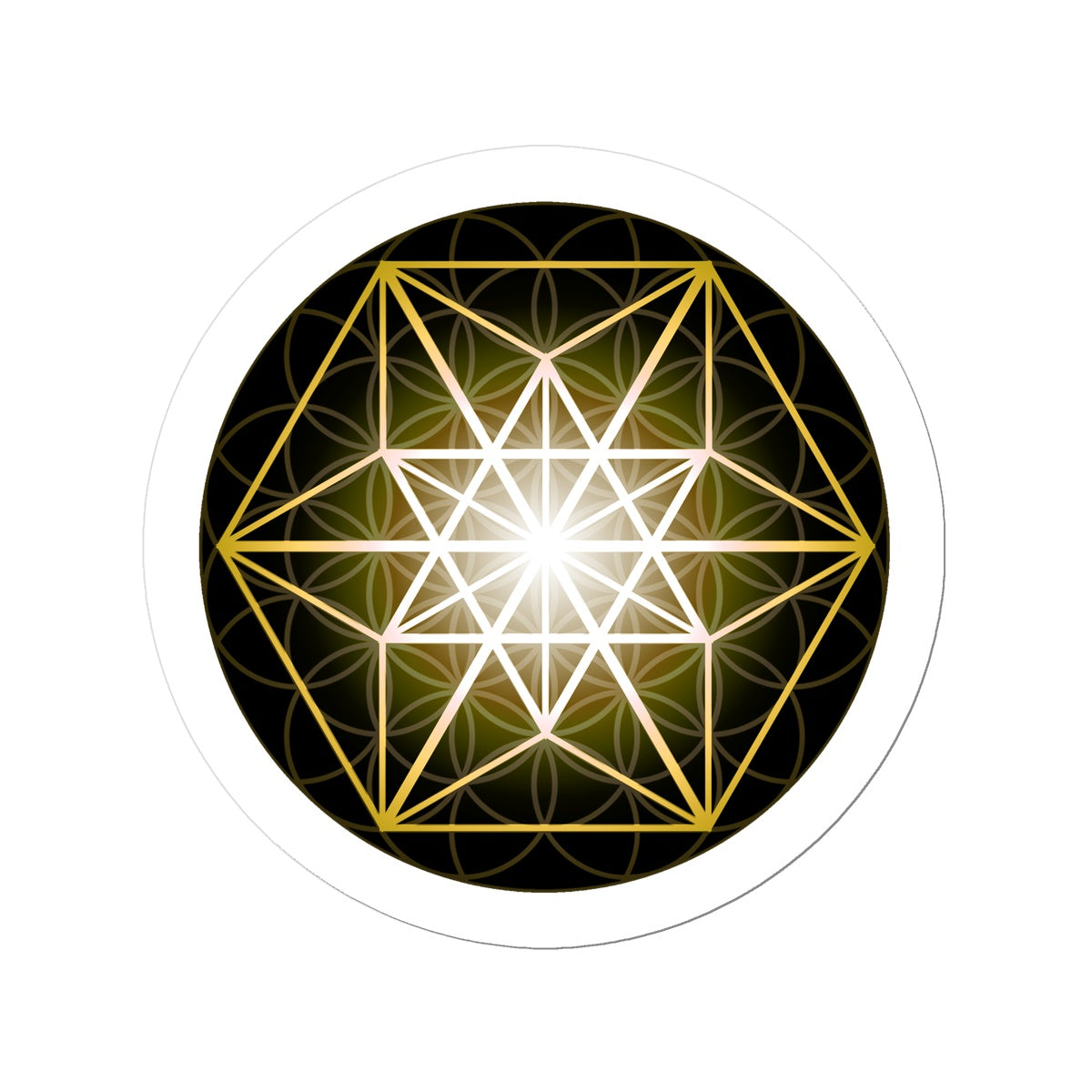 Vector Equilibrium in Gold Sticker