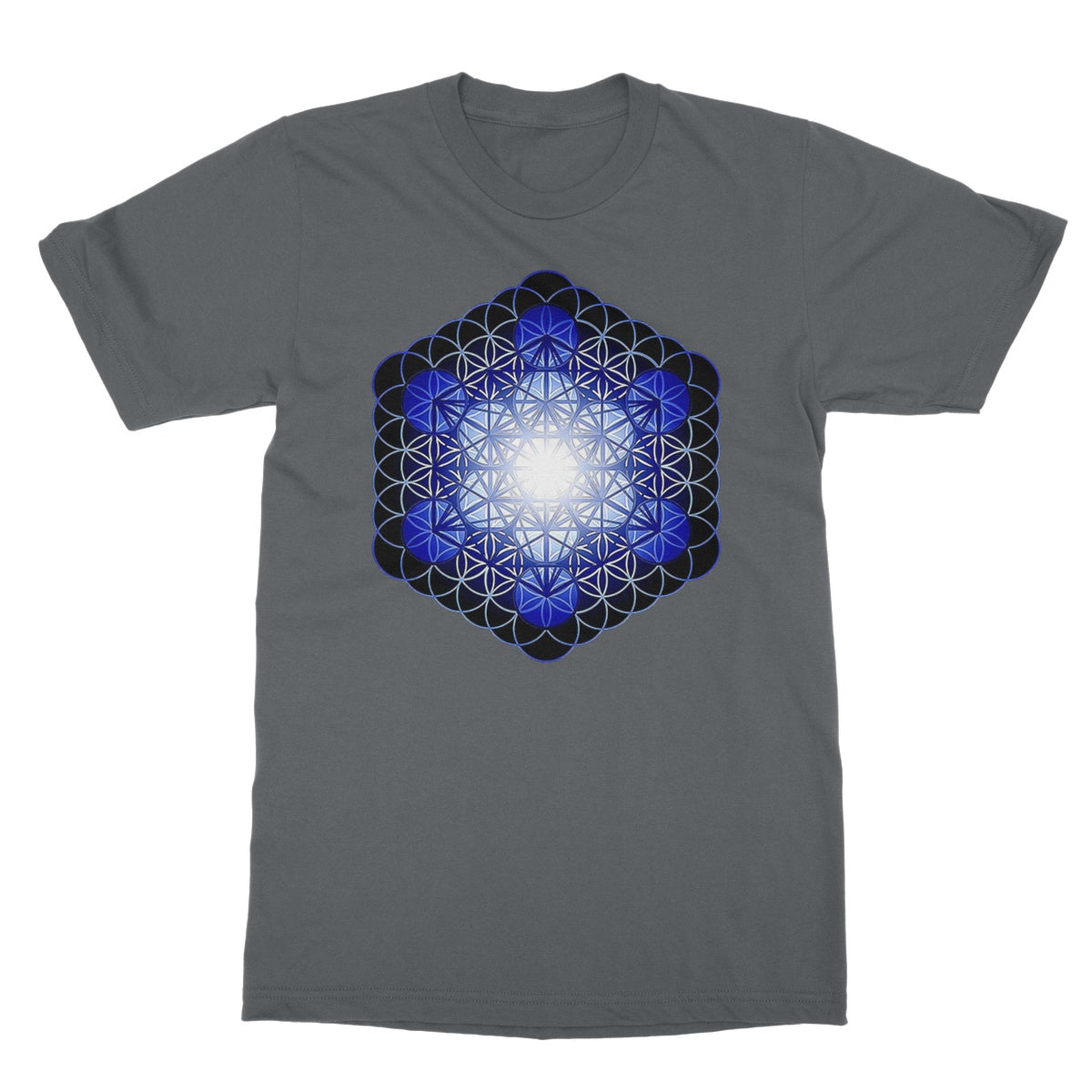 Fruit of Life Glow in Blue Softstyle T-Shirt