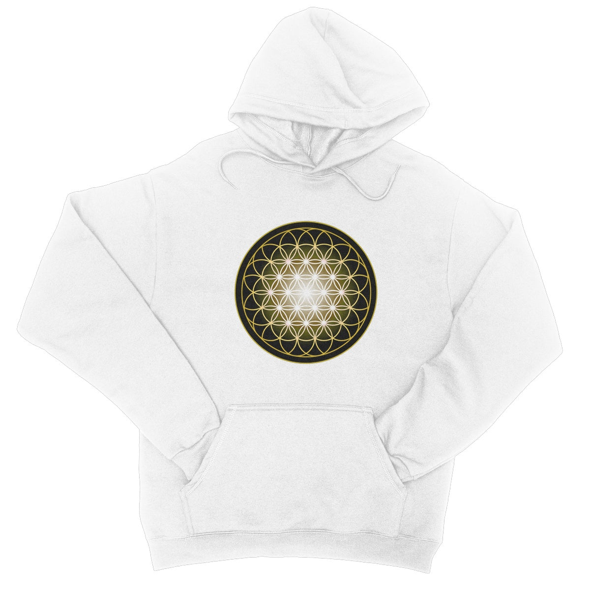 Flower of Life in Gold College Hoodie