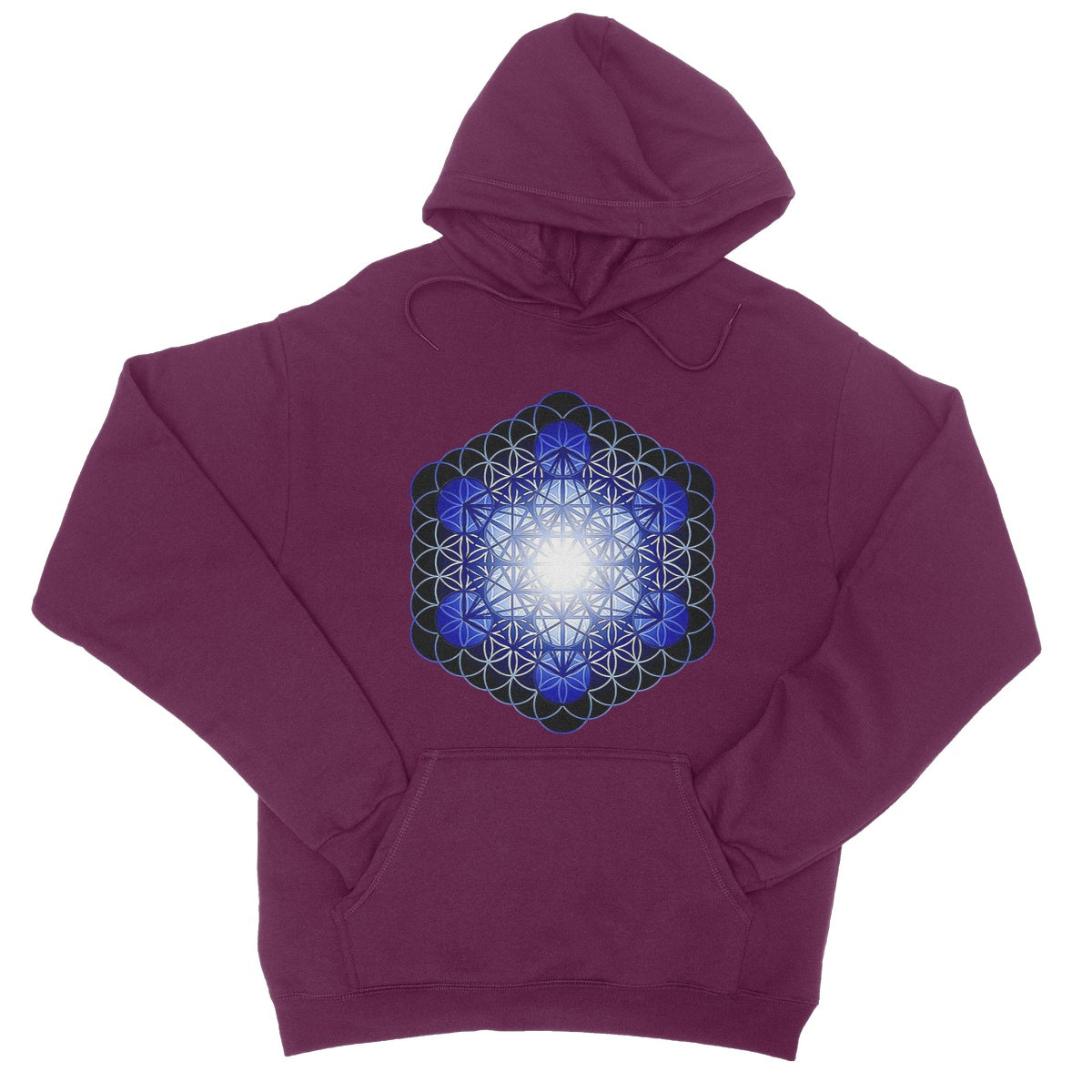 Fruit of Life Glow in Blue College Hoodie