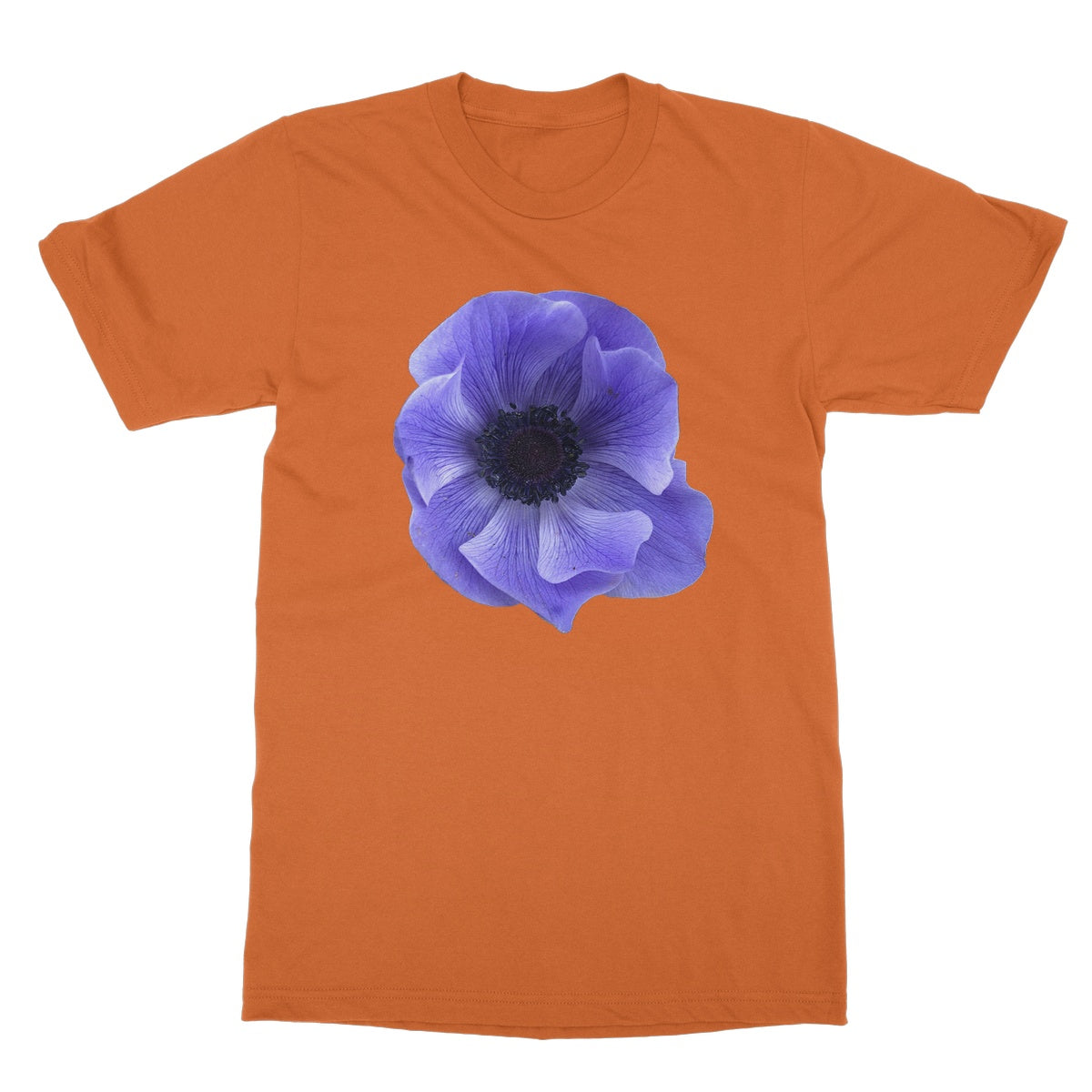 Mistral Blue Anemone Flower Softstyle T-Shirt